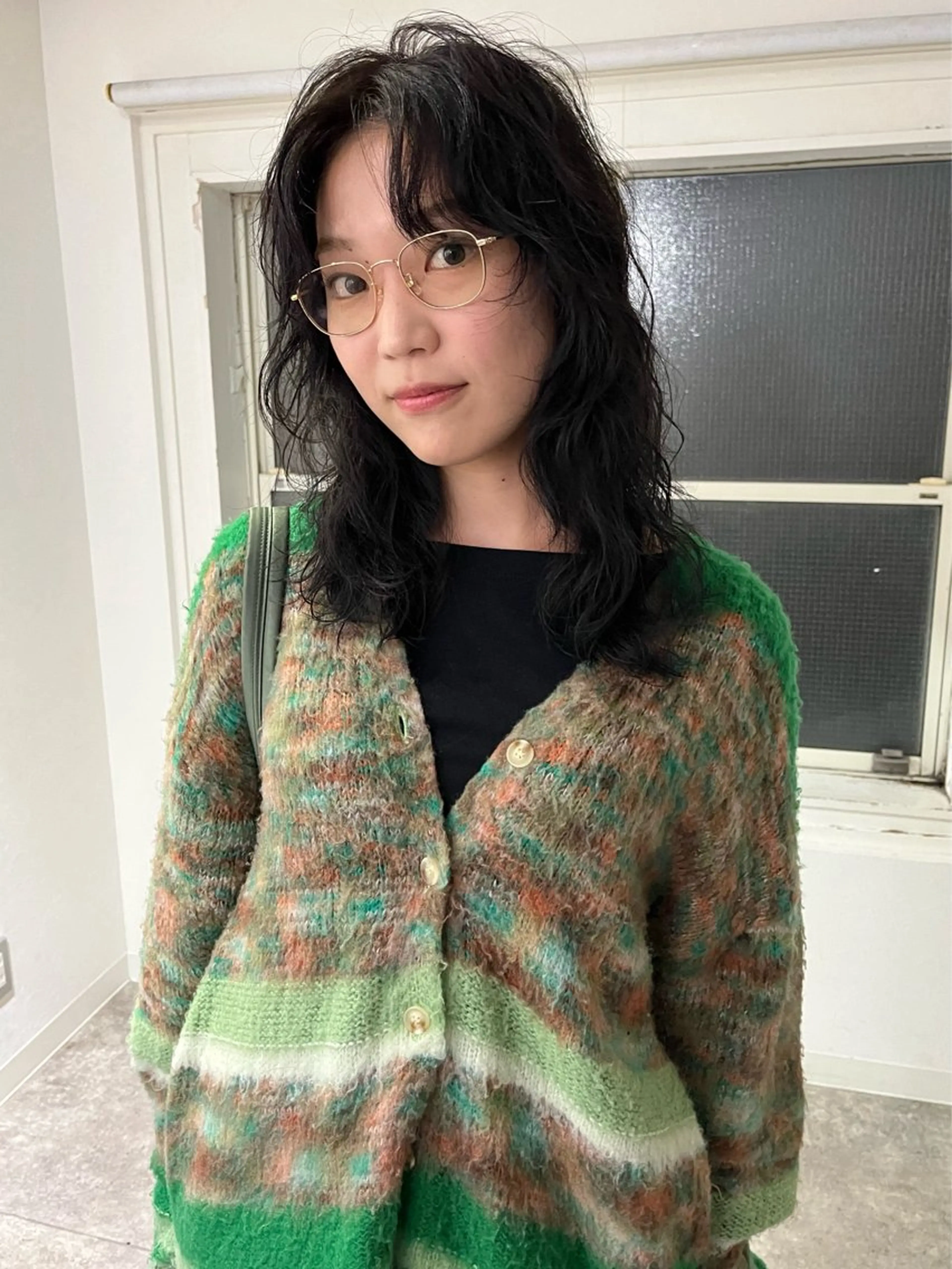 セミロング カラー パーマ セミロングパーマ ニュアンスパーマ カット ヘアカラー パーマ トリートメント 金井京介/レイヤー /ボブパーマのヘアスタイル