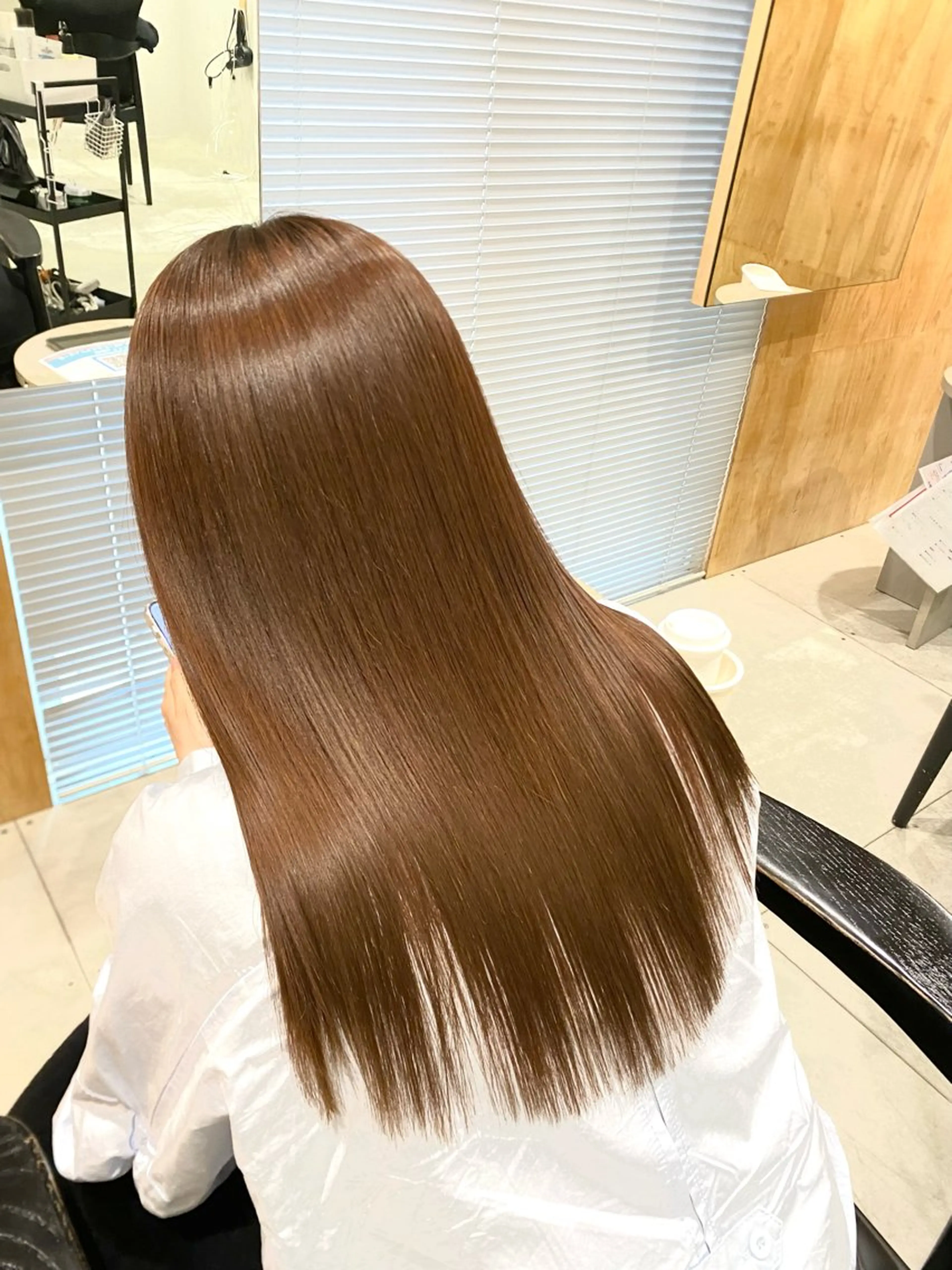 ロング 縮毛矯正 🕊️小顔カット 暖色系🍒/偉楓のヘアスタイル