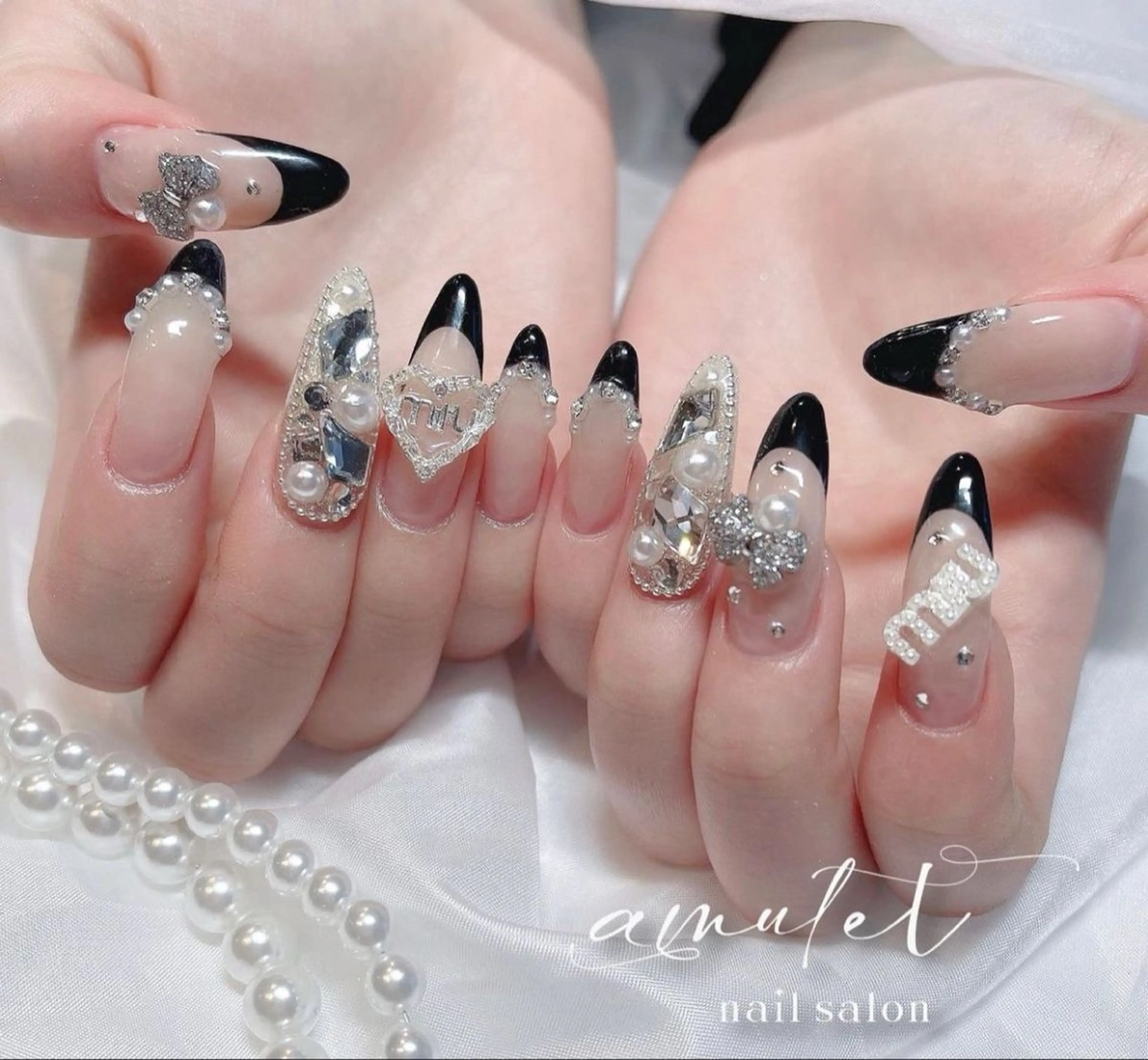 ネイル 長さ出し マグネットネイル ミラーネイル ピンク ネイルチップ Lee Nailsのネイルデザイン