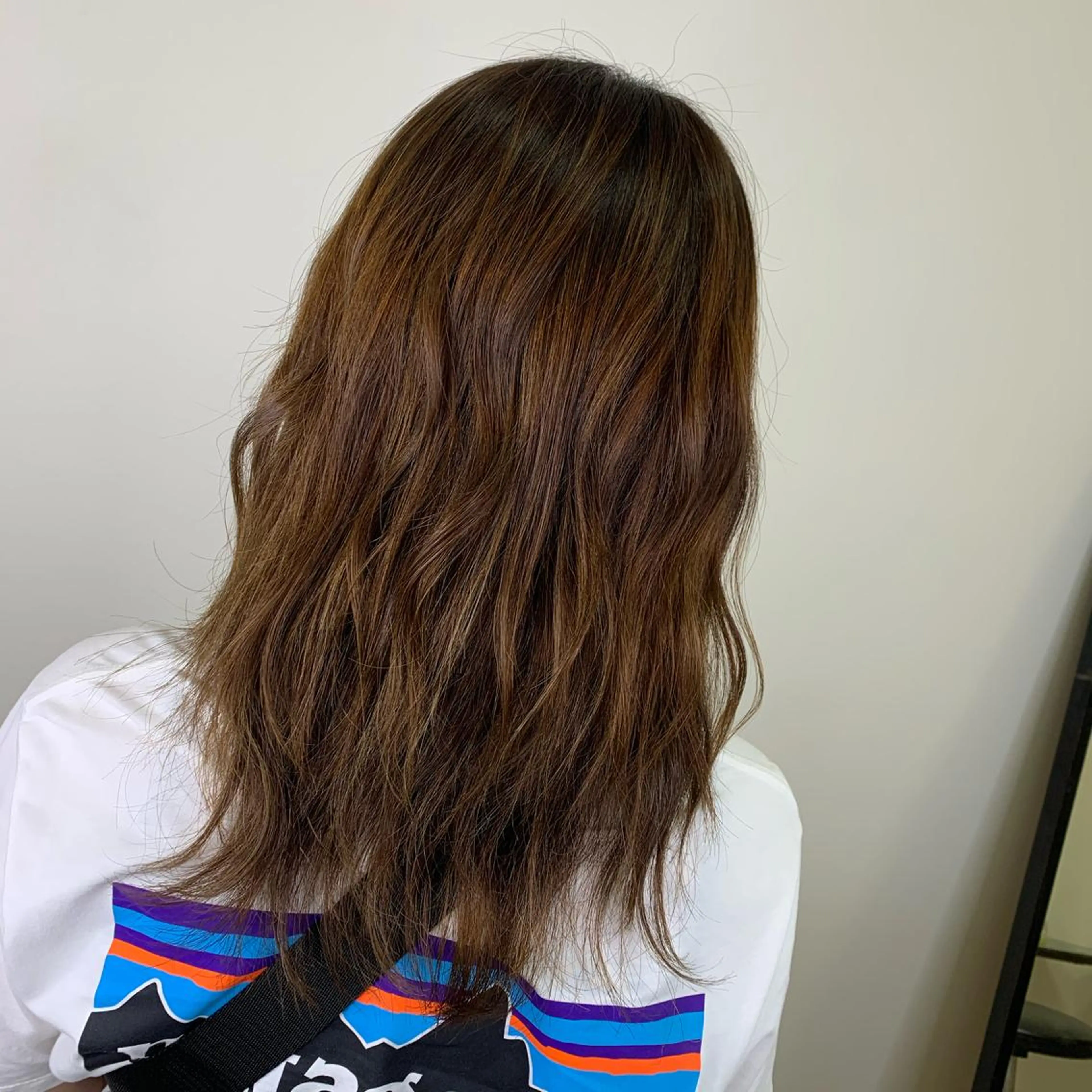 セミロング カラー ハイライトカラー ハイライト Hana ♡ marshu梅田のヘアスタイル