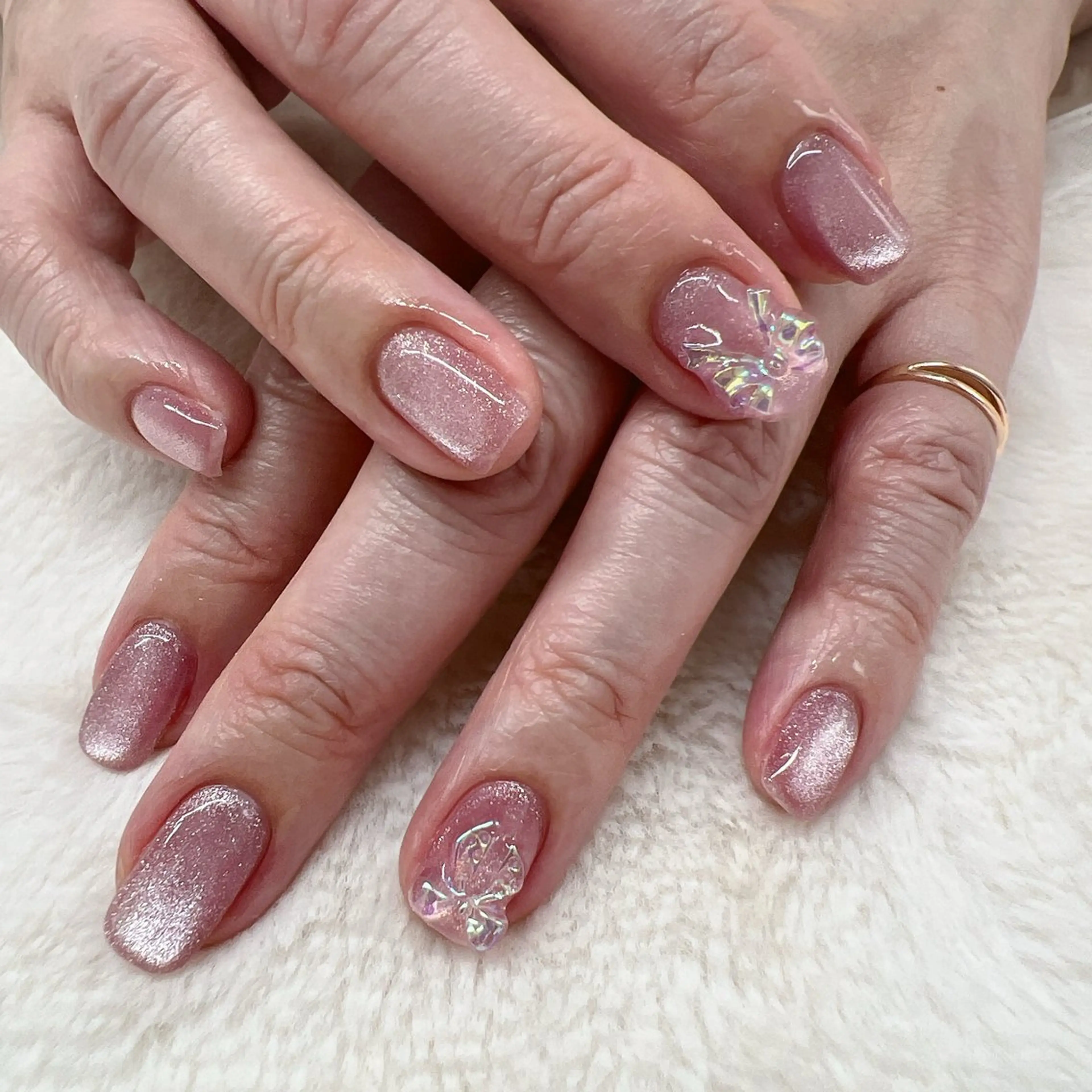 ネイル リボン ハンドネイル Emi lyのネイルデザイン