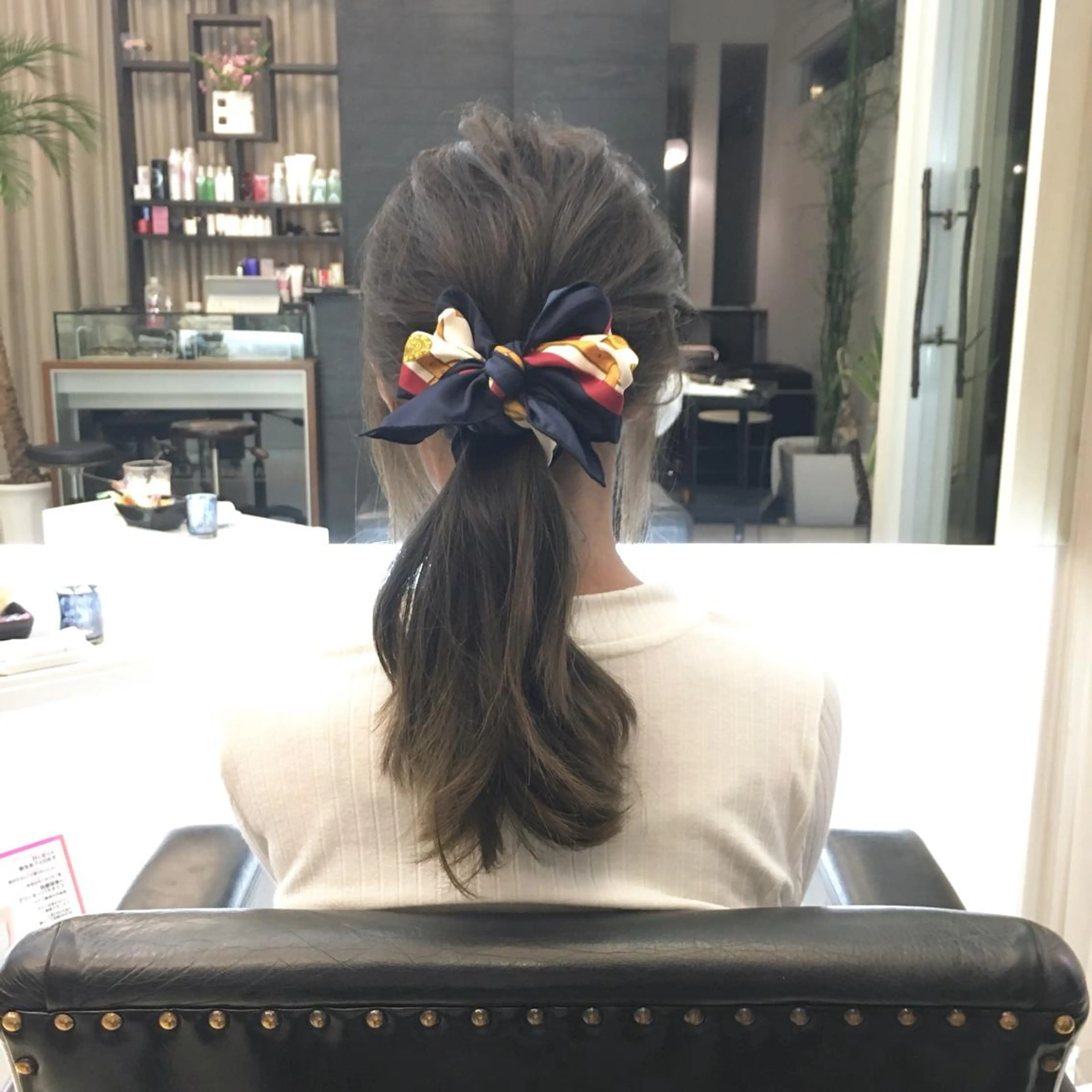 セミロング ロング カラー ヘアアレンジ ネイビーカラー Lien所属・西川 ヒロキのヘアスタイル