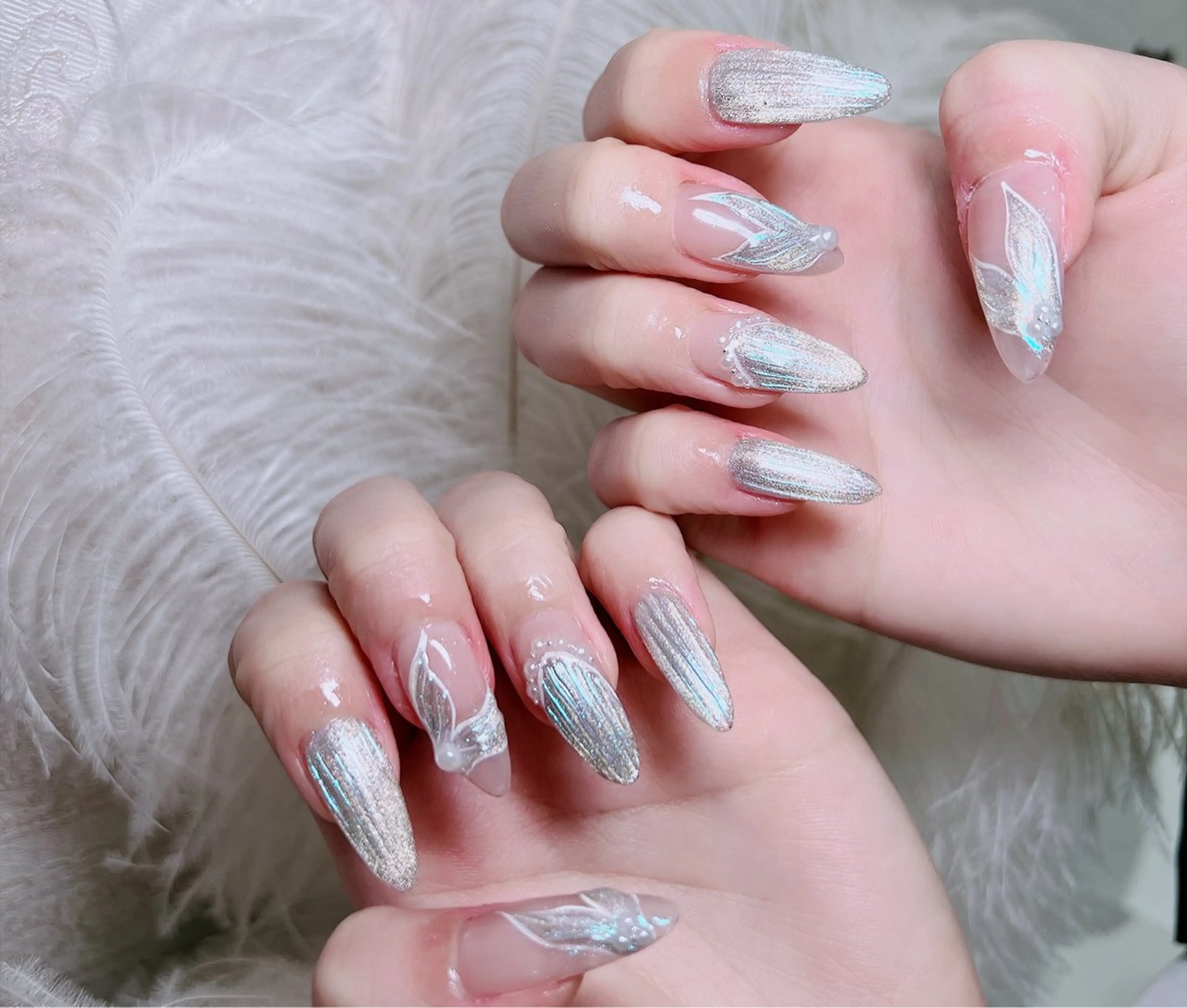 ネイル アートネイル オーロラネイル マグネットネイル ハンドネイル Ubuntu🎀 ネイルサロン✨のネイルデザイン