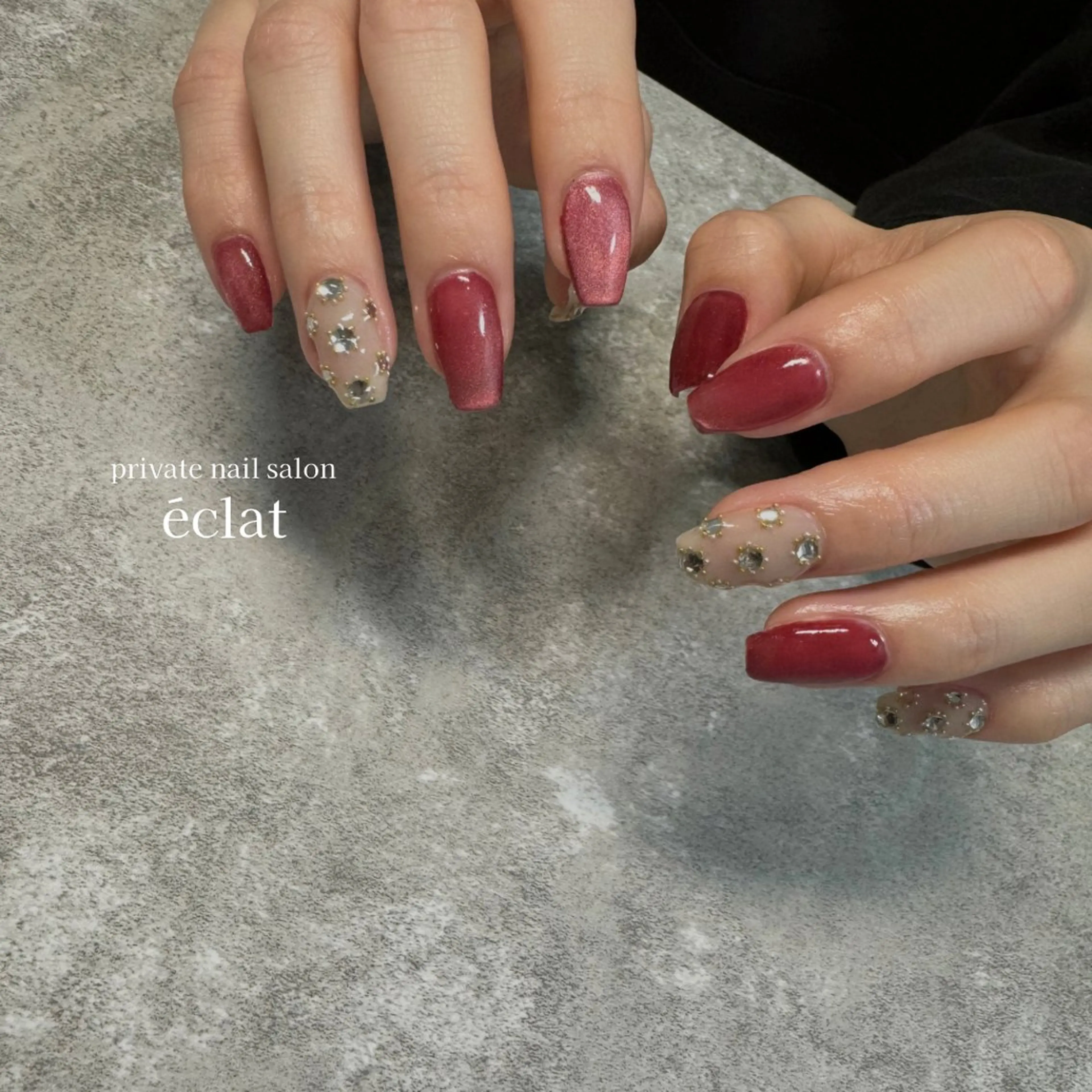 ネイル マグネットネイル nailsalon éclatのネイルデザイン
