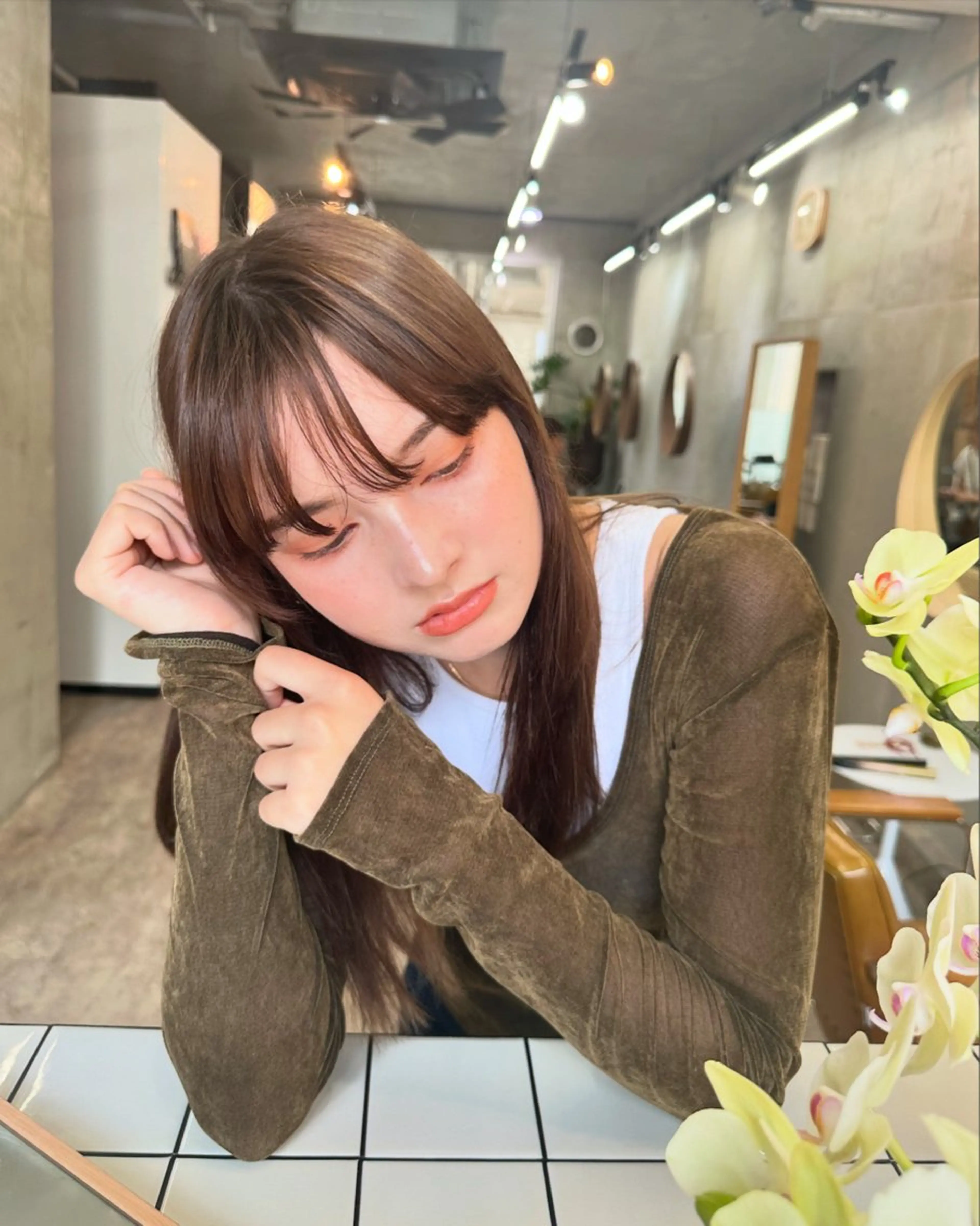 ロング カラー ベージュカラー ブリーチ ケアブリーチ 透明感カラー ダブルカラー カット SALT WATER所属・🫐 𝐌𝐚𝐨 🫐似合わせcutのヘアスタイル