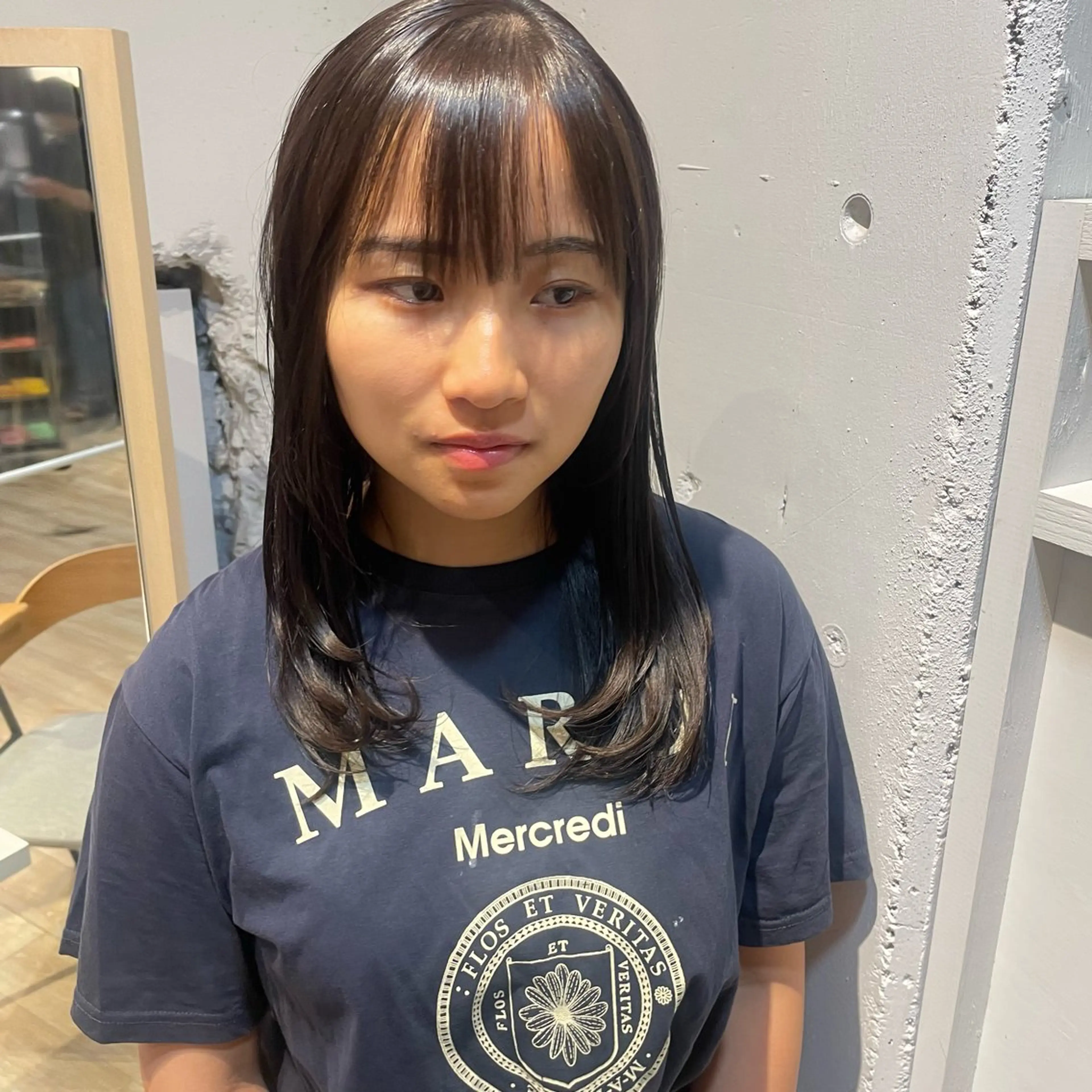 セミロング レイヤーカット efesto大槻 由菜のヘアスタイル