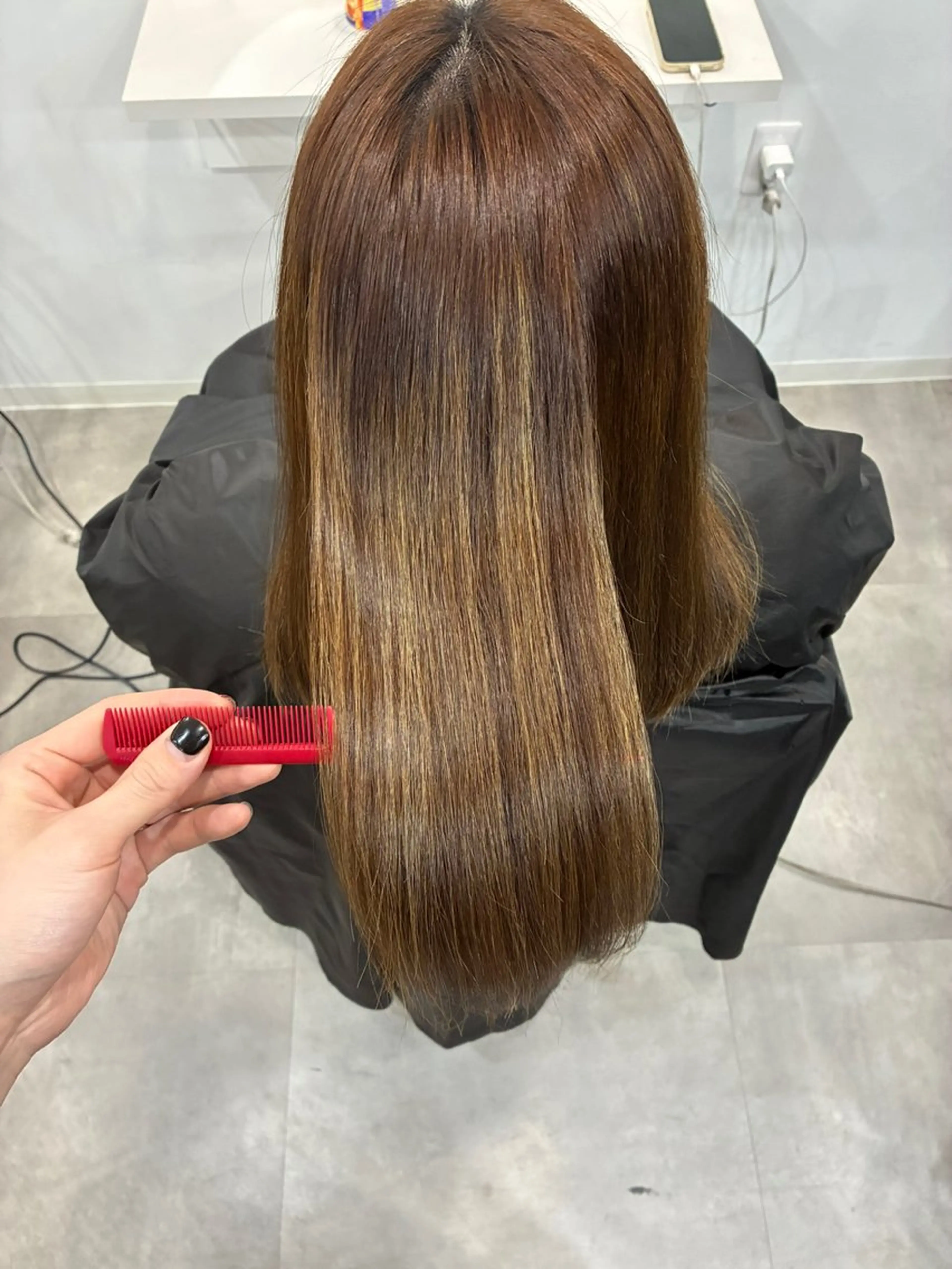 ロング カット 縮毛矯正 トリートメント Tule所属・【ブリーチ縮毛矯正】 TAKUMIのヘアスタイル