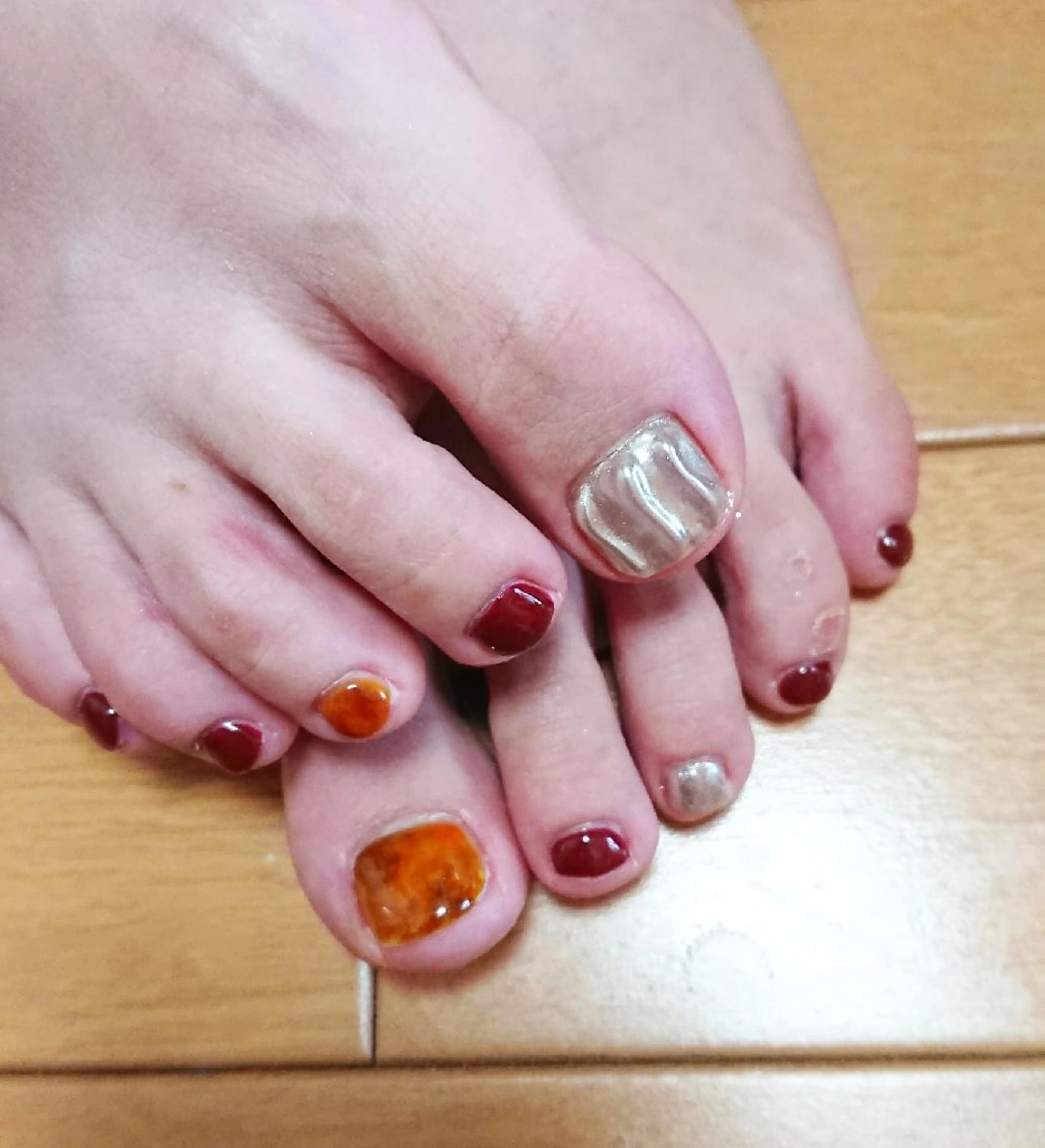 ネイル べっ甲ネイル フットネイル Lilith Nailのネイルデザイン