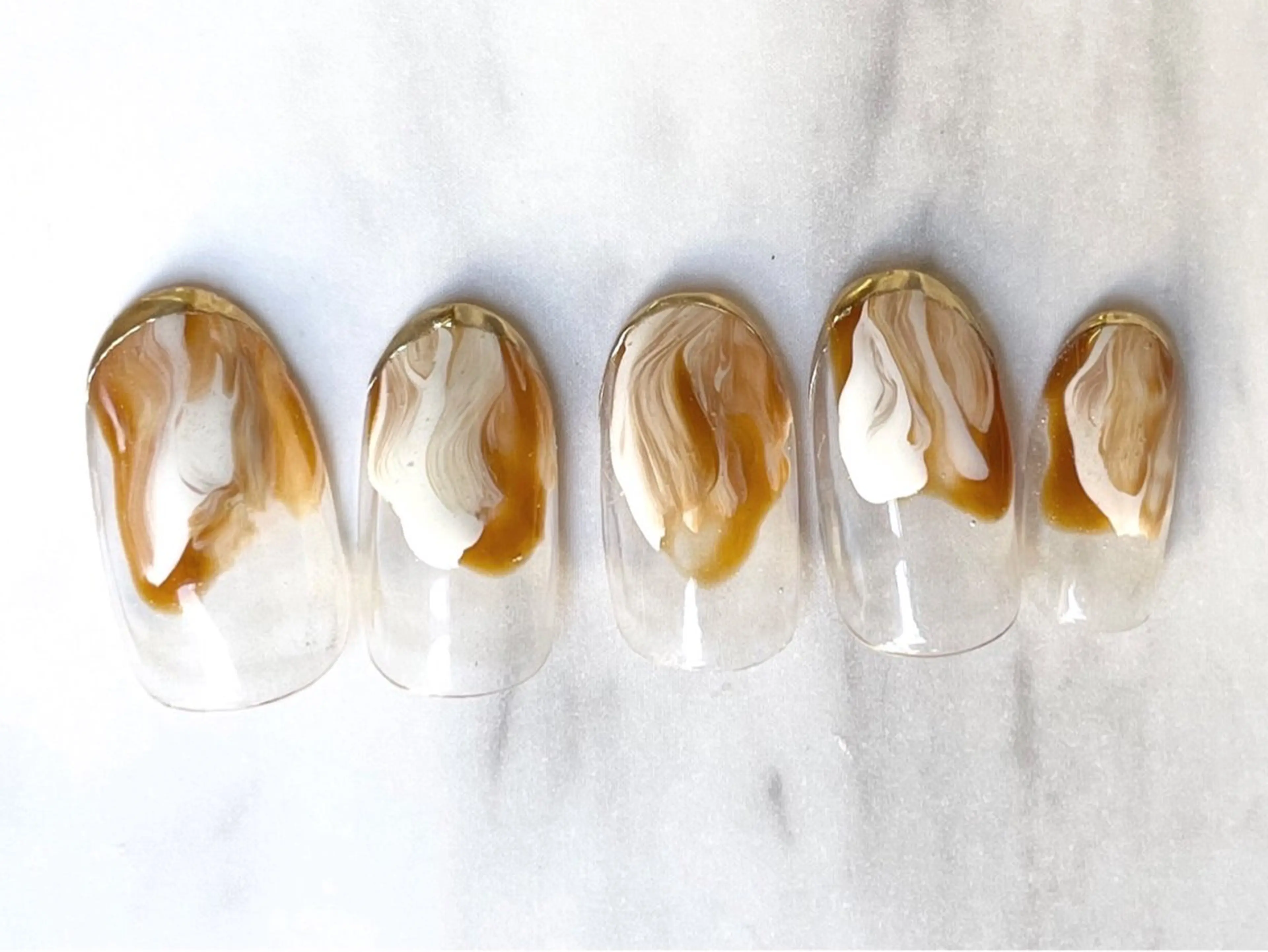 ロング ハンドネイル プティリボン 武蔵小金井店のネイルデザイン