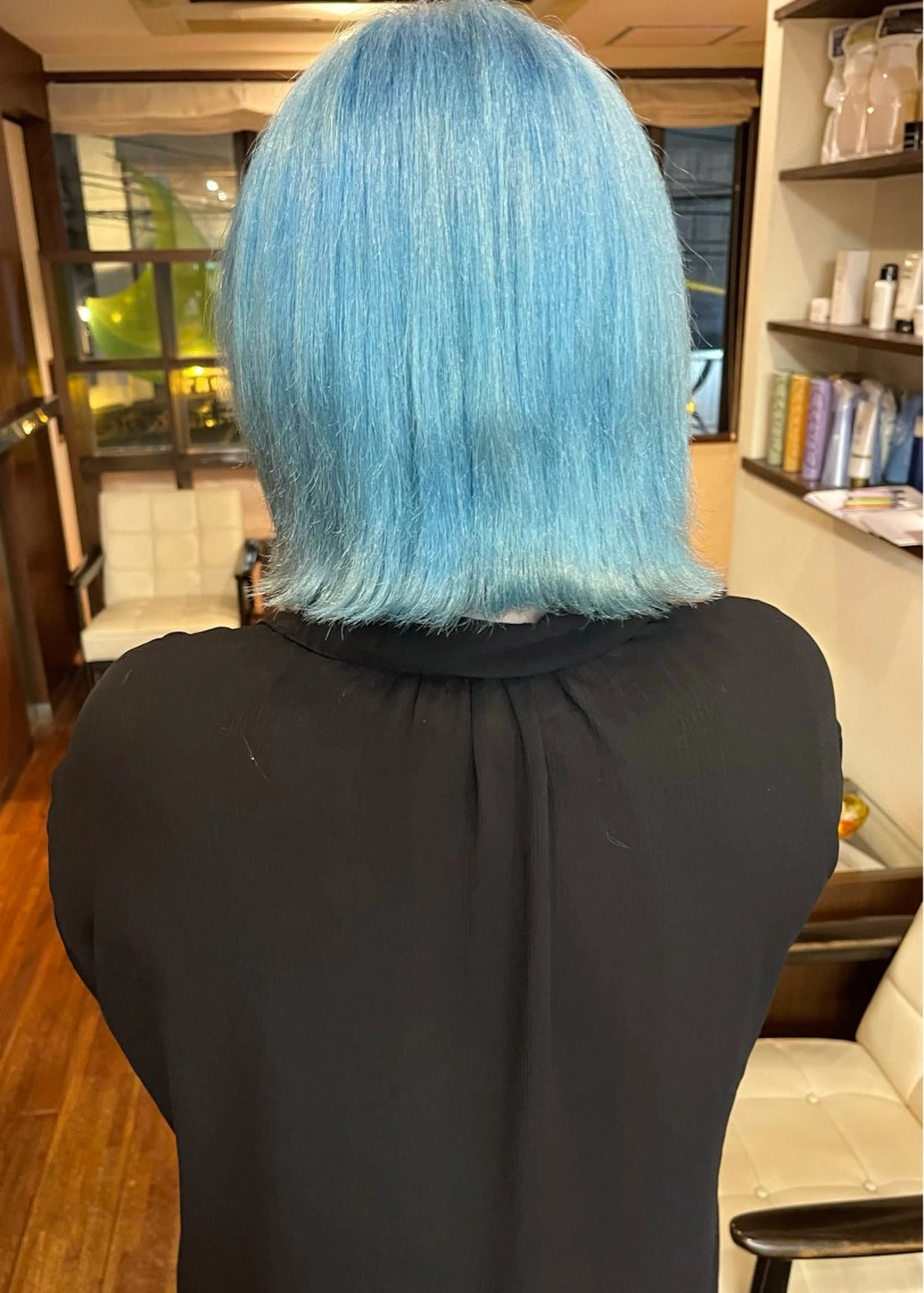 ショート カラー ブルーカラー カット ヘアカラー トリートメント 髪質改善カラー ケアブリーチ/タムのヘアスタイル