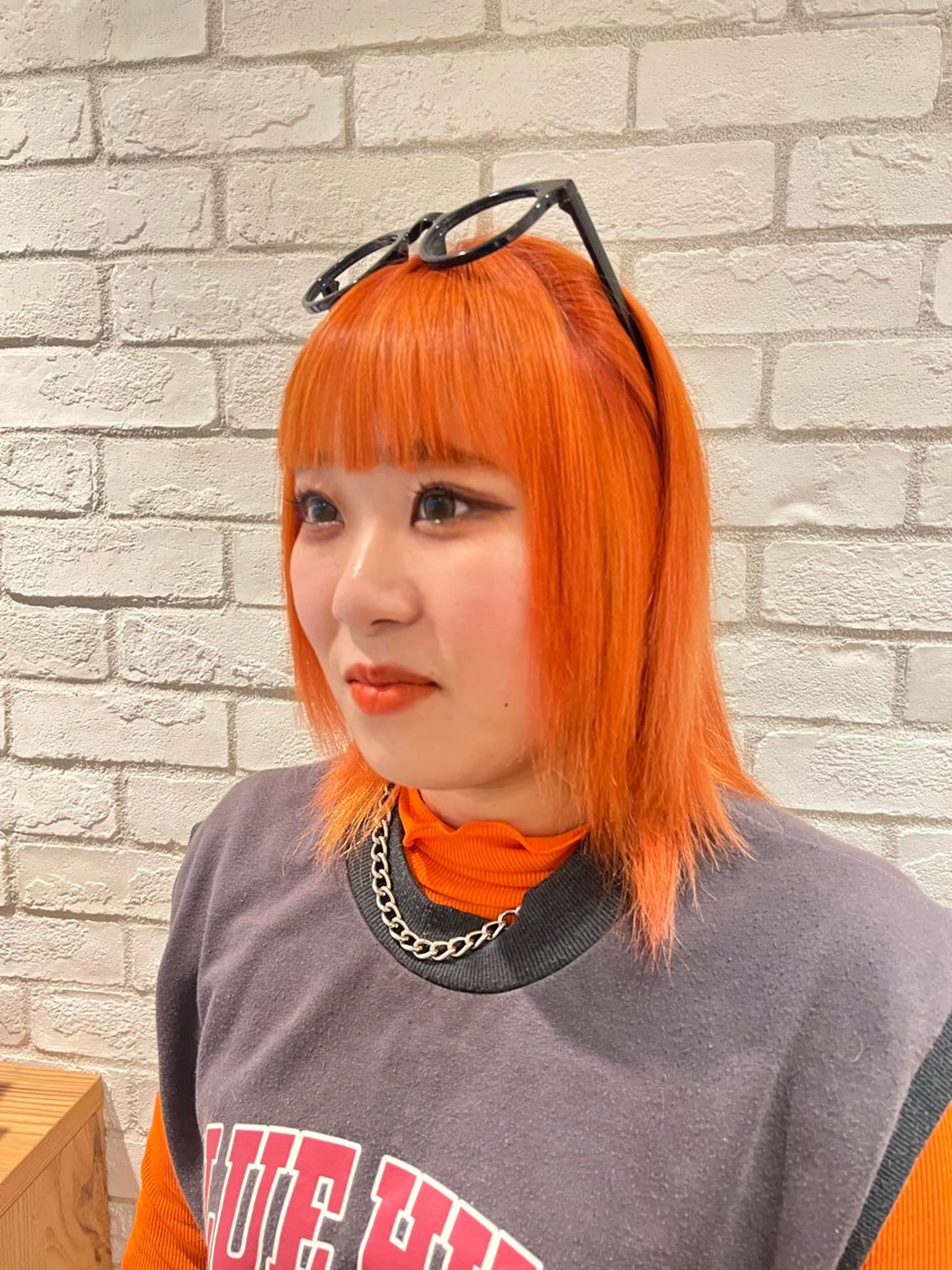 カラー ブリーチ オレンジ preak 🖤mizuki🖤のヘアスタイル