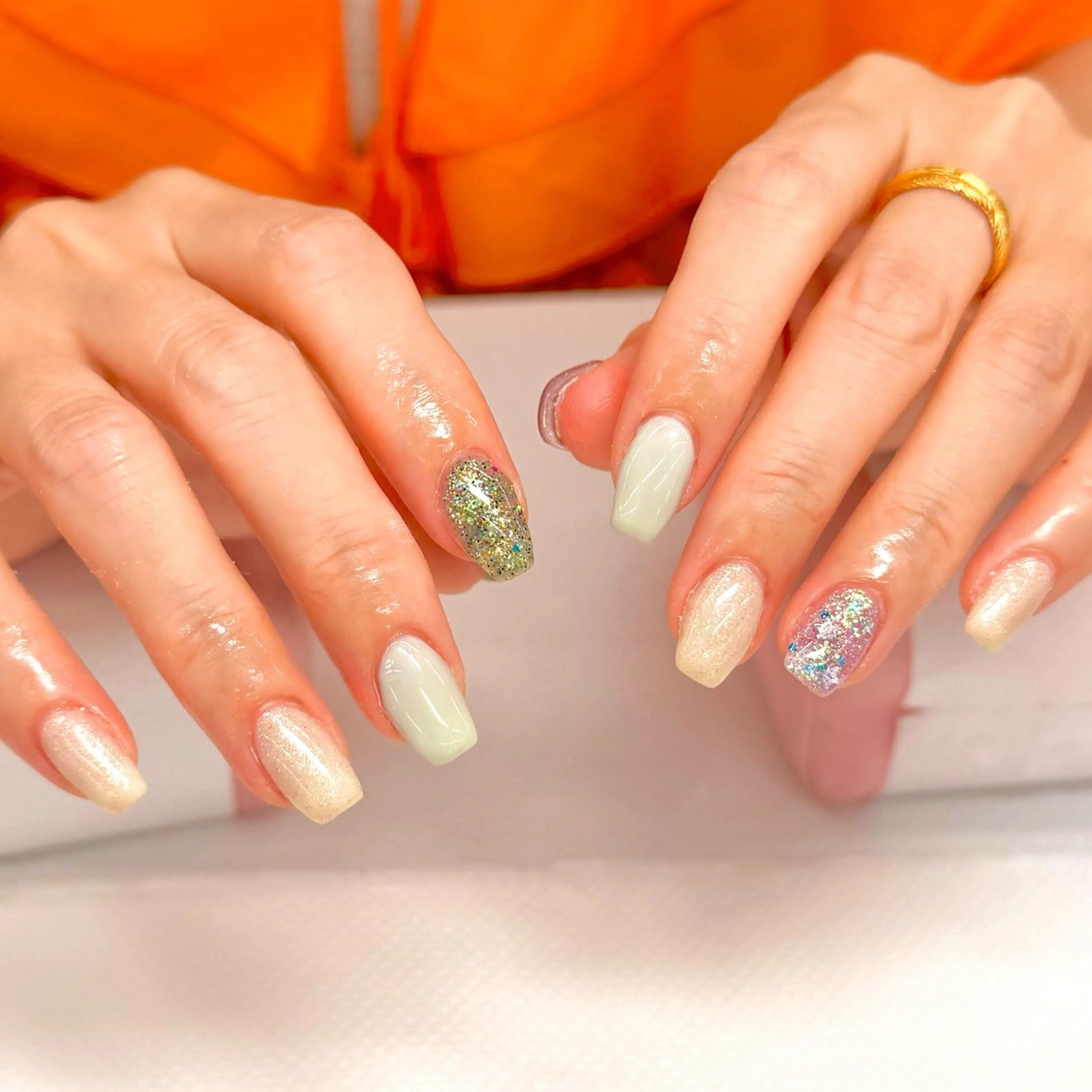 ネイル ラメ(グリッター) ワンカラーネイル ハンドネイル MAXKELLY まさいけ/suzieのネイルデザイン