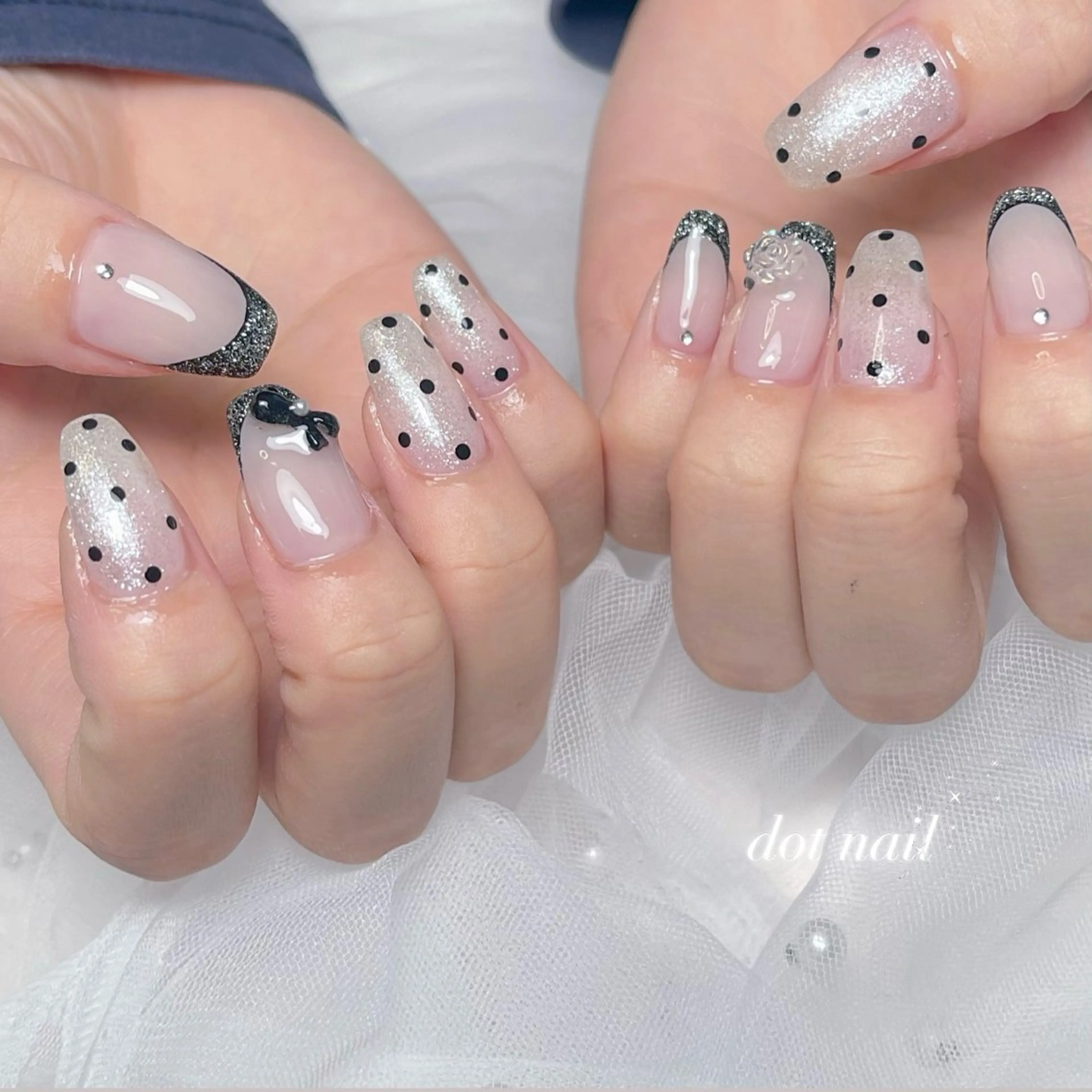 ネイル アートネイル 長さ出し ジェルネイル 韓国ネイル 持ち込み ハンドネイル RE SALONのネイルデザイン