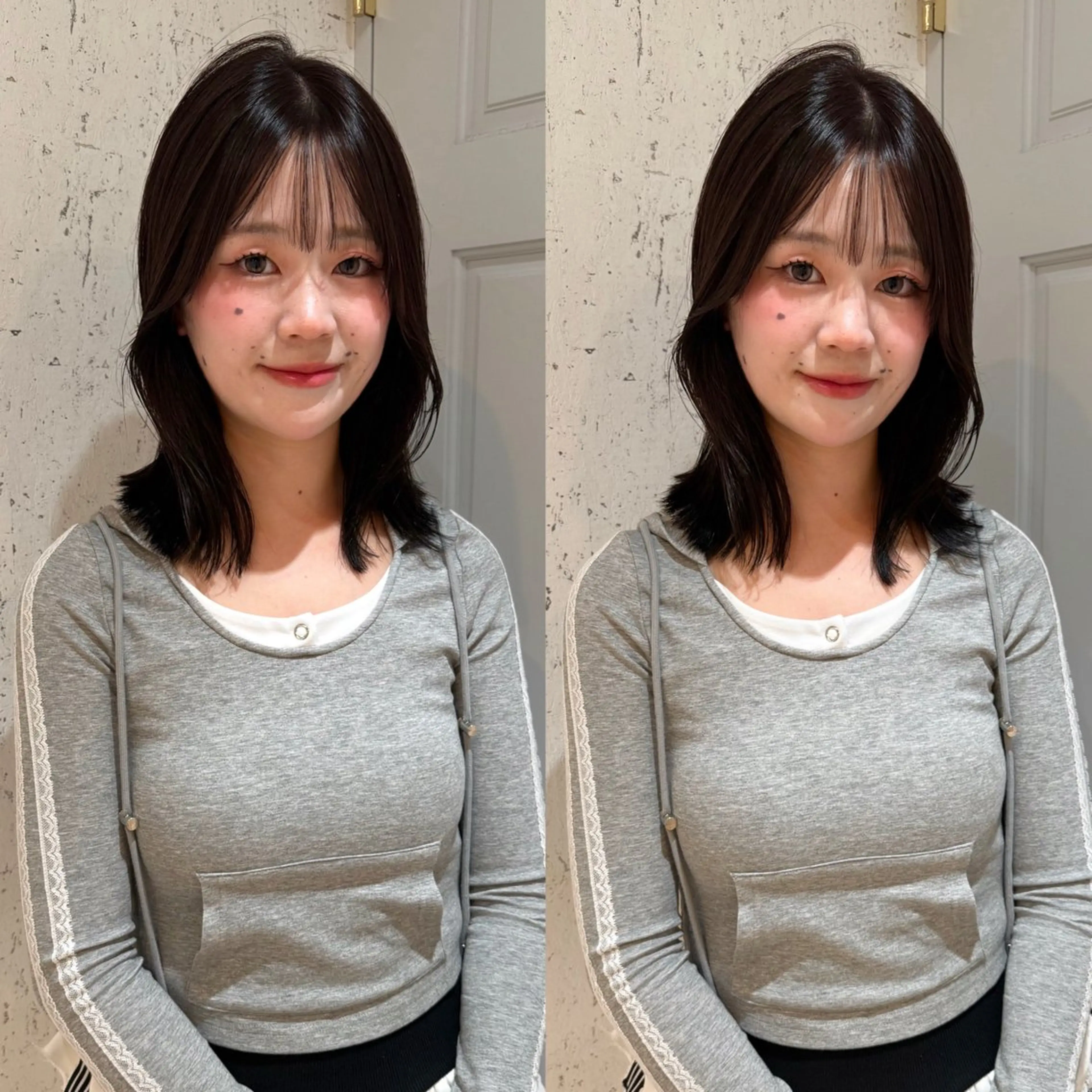 ミディアム カラー カット ヘアカラー 縮毛矯正 トリートメント mai / linoah˚✧のヘアスタイル