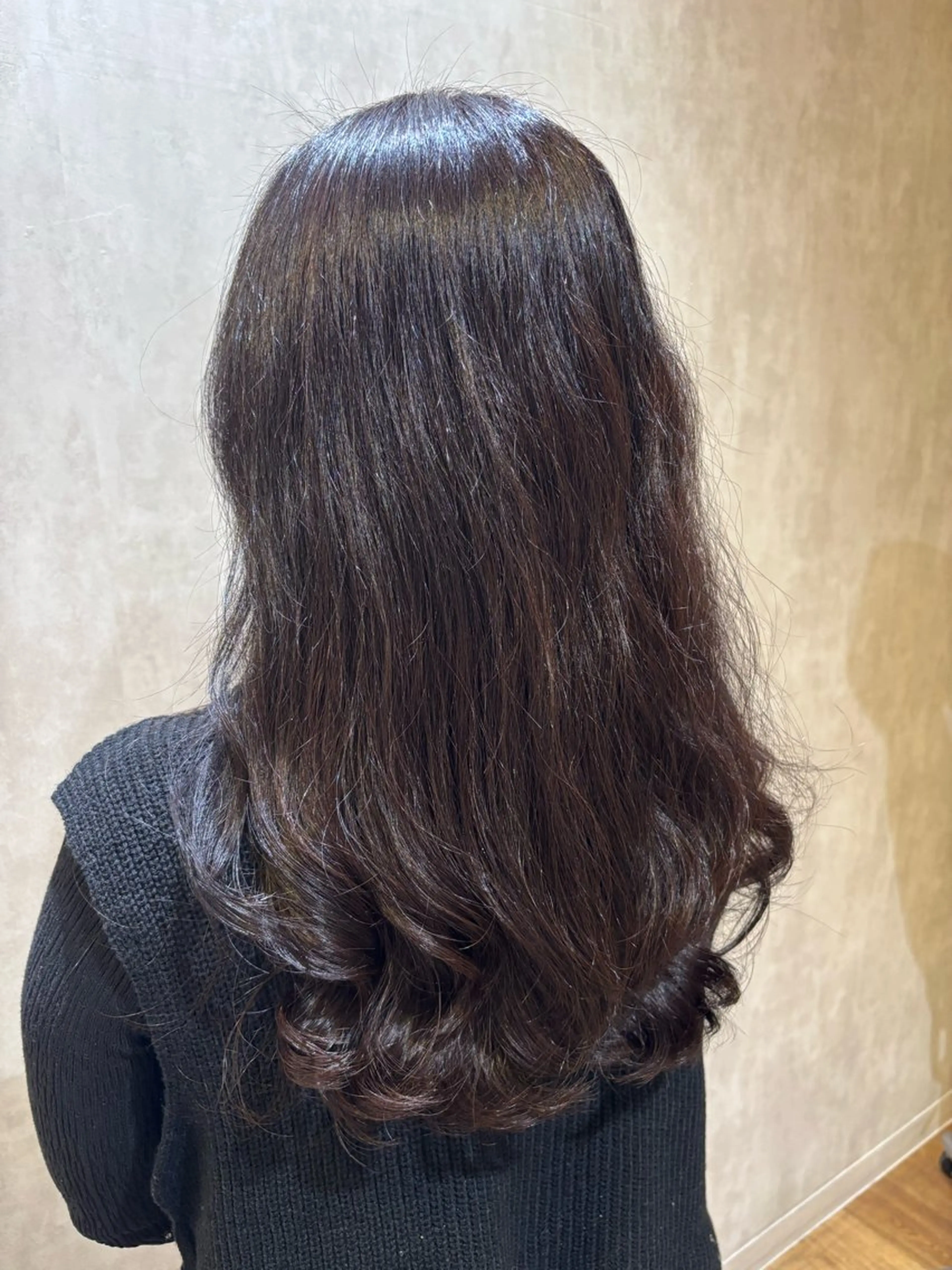 ロング カラー 透明感カラー グレージュ カット ヘアカラー トリートメント 山口 恋のヘアスタイル