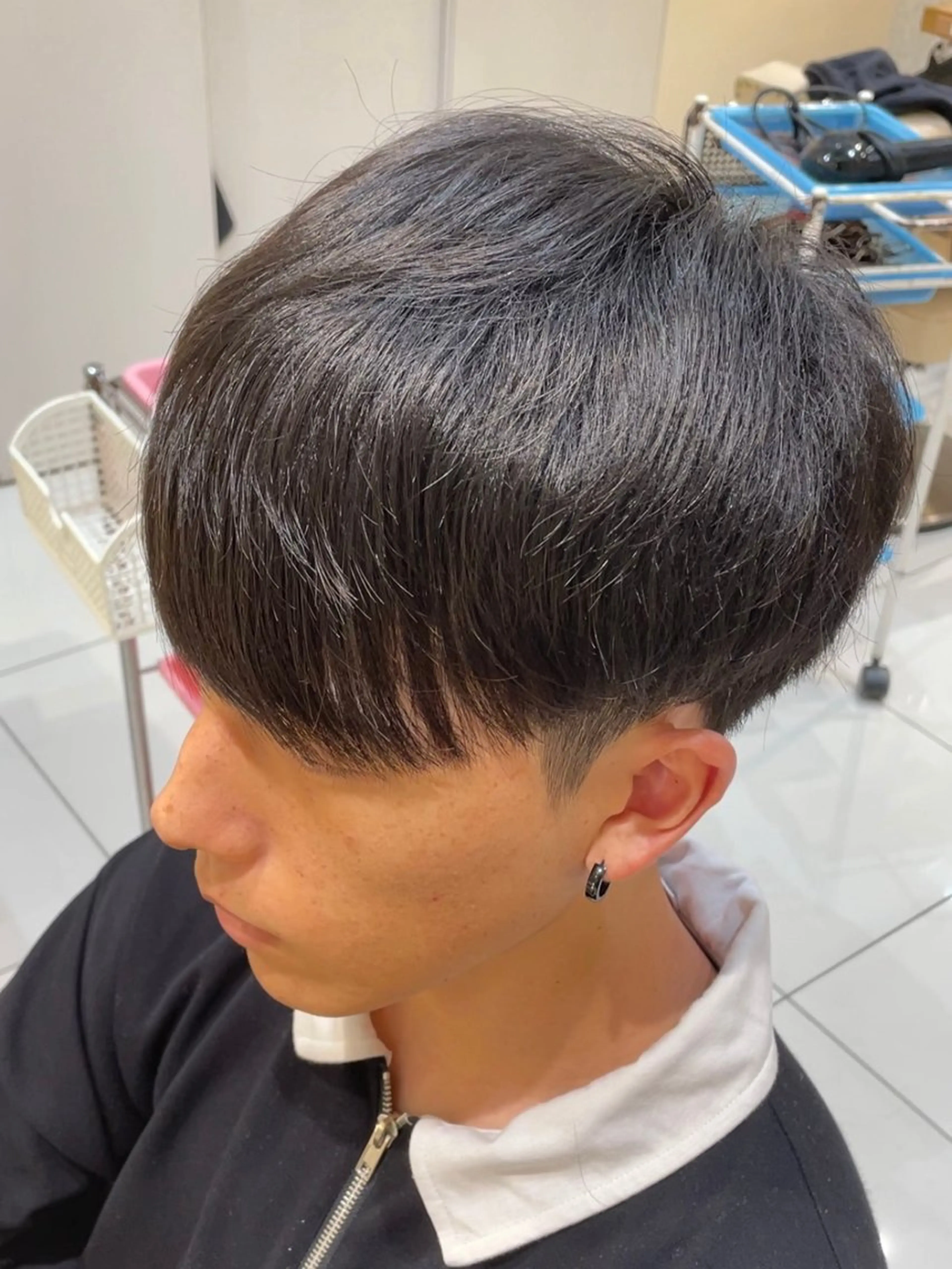 ミディアム パーマ メンズ カット 縮毛矯正 本厚木｜縮毛矯正/ 酸性スト専門サロンのヘアスタイル