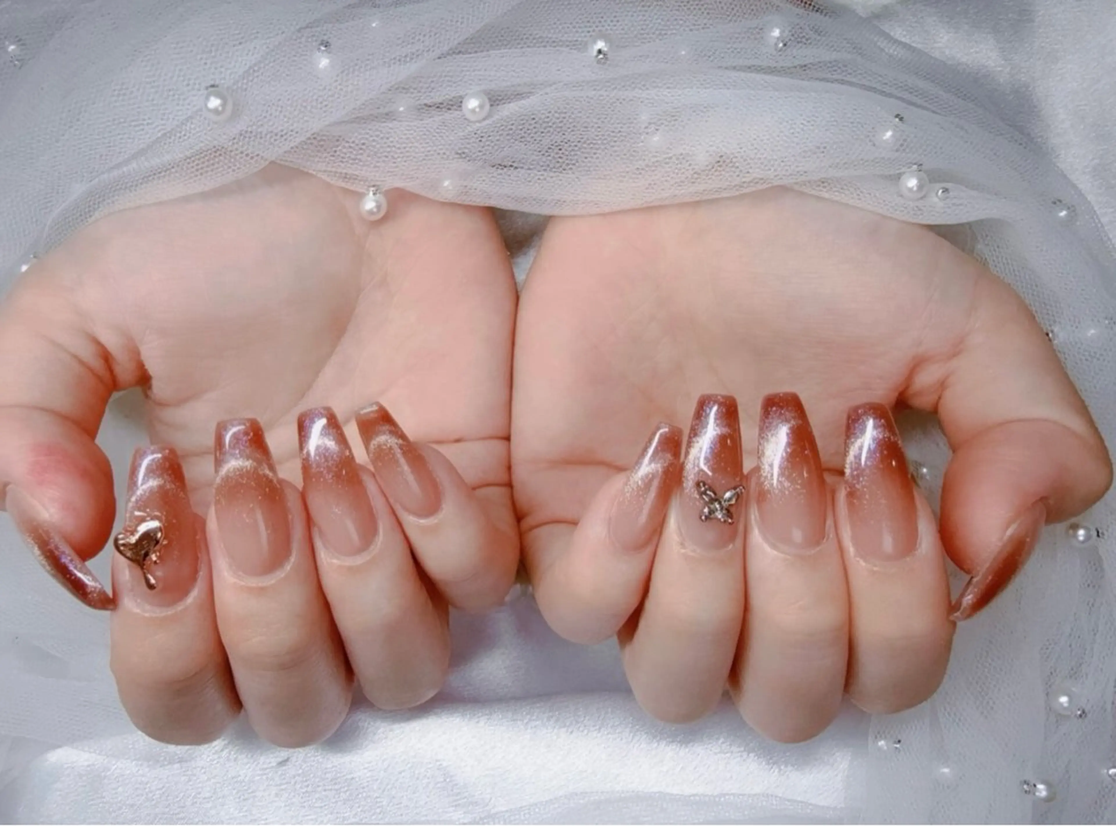 ネイル アートネイル チークネイル 長さ出し フラワーネイル フットネイル YK 美学院のネイルデザイン