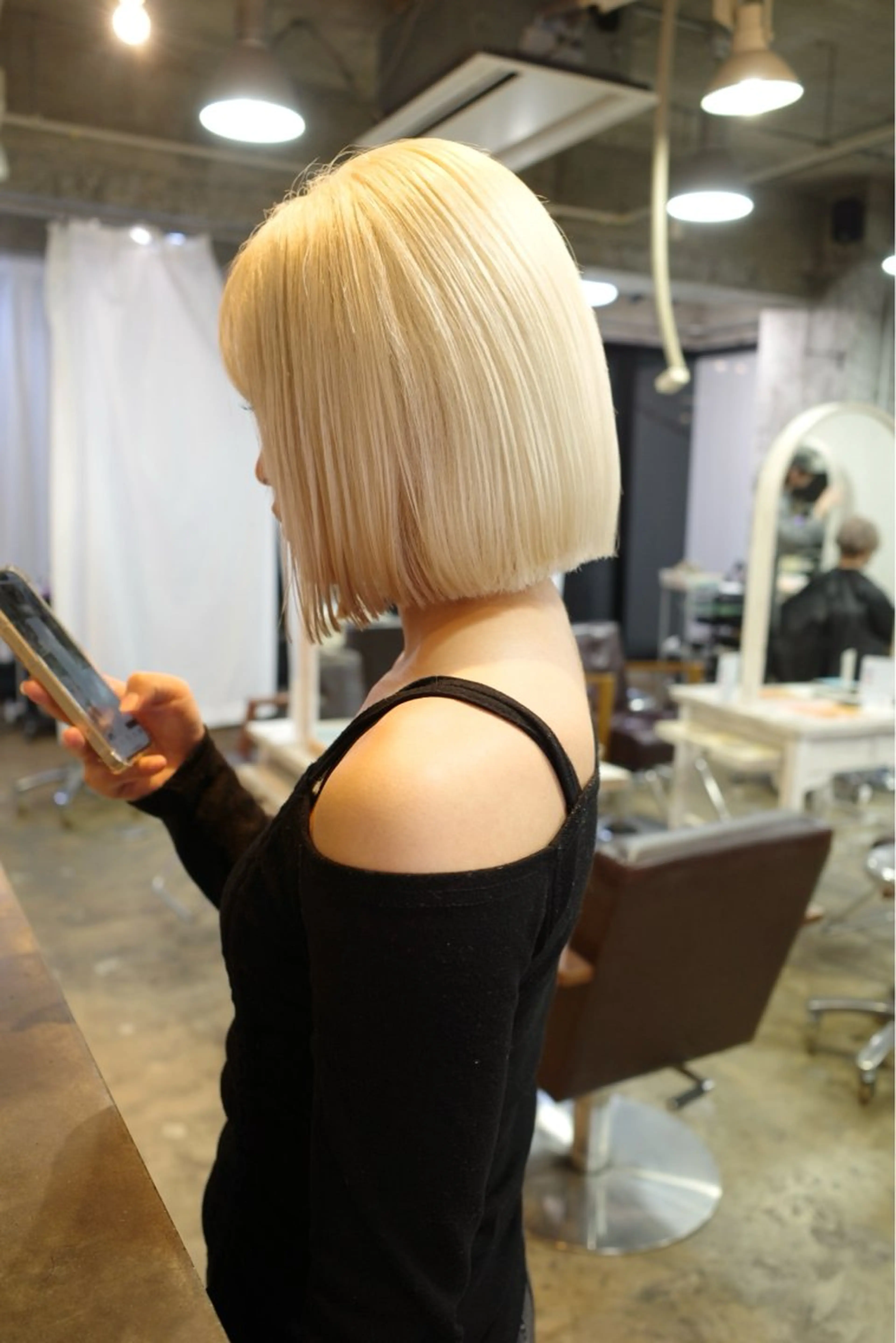 ミディアム ヘアカラー 福岡美容室ハイトーン koudaiのヘアスタイル