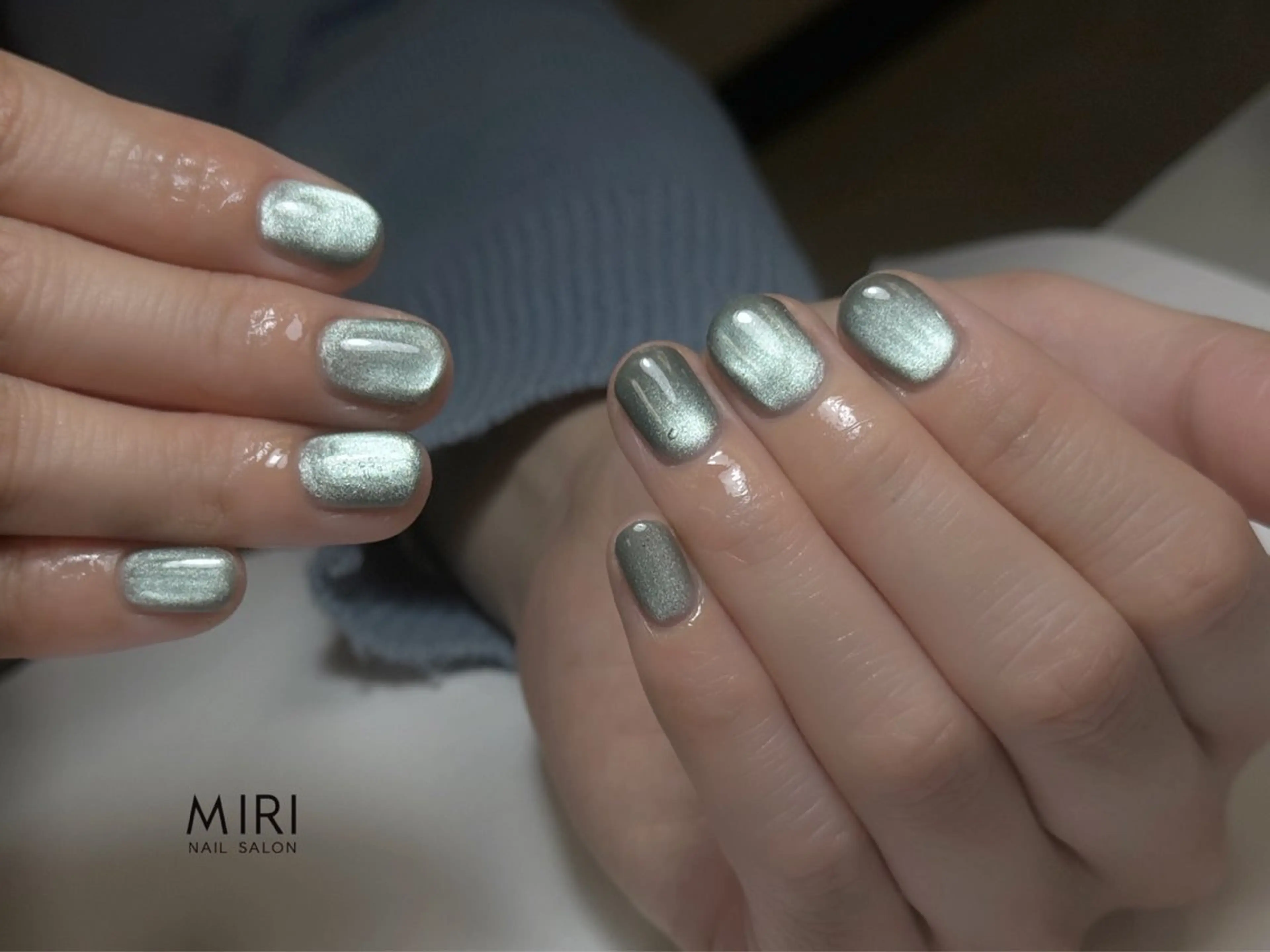ネイル フットネイル ジェルネイル マグネットネイル 持ち込み ニュアンスネイル フットネイル Miri nail salonのネイルデザイン