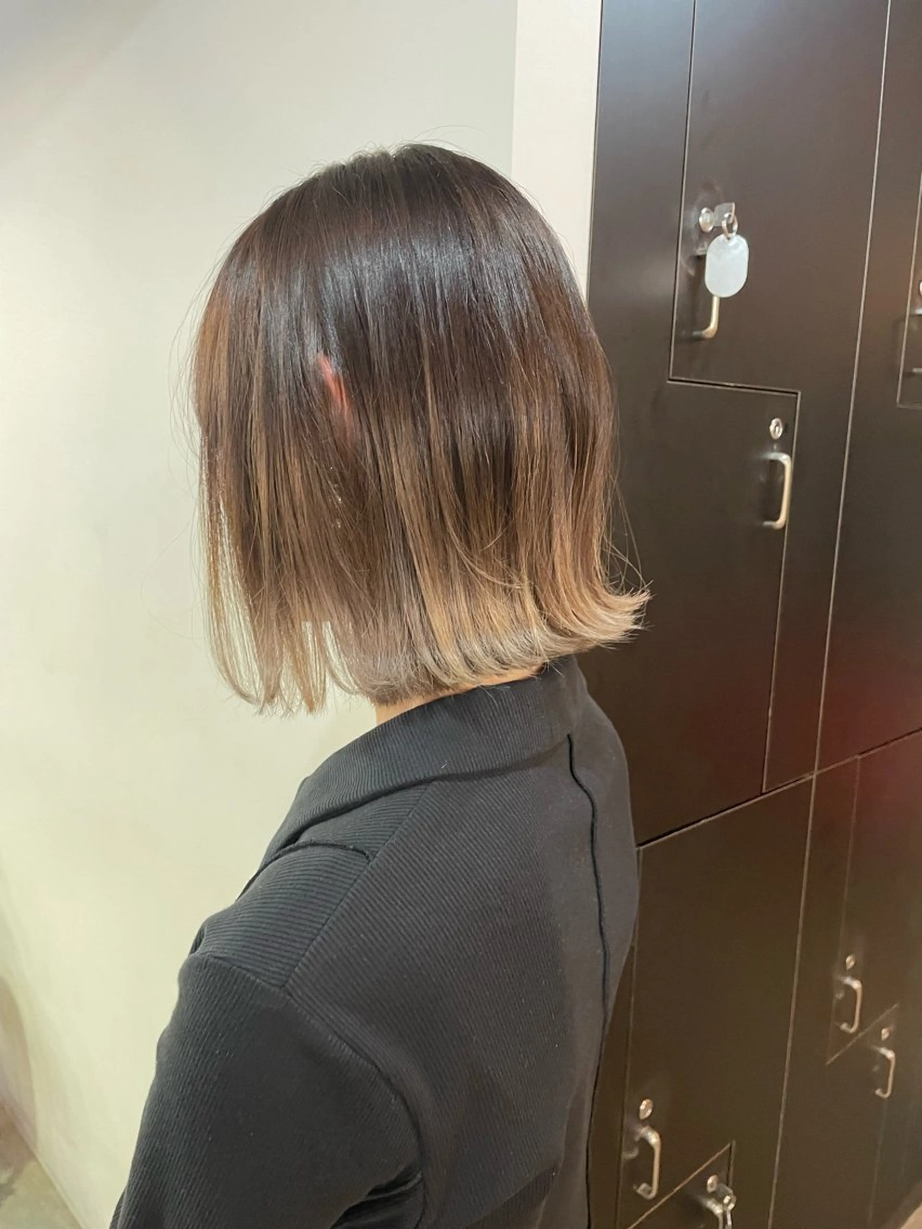 ミディアム ヘアカラー 横山 奈央のヘアスタイル