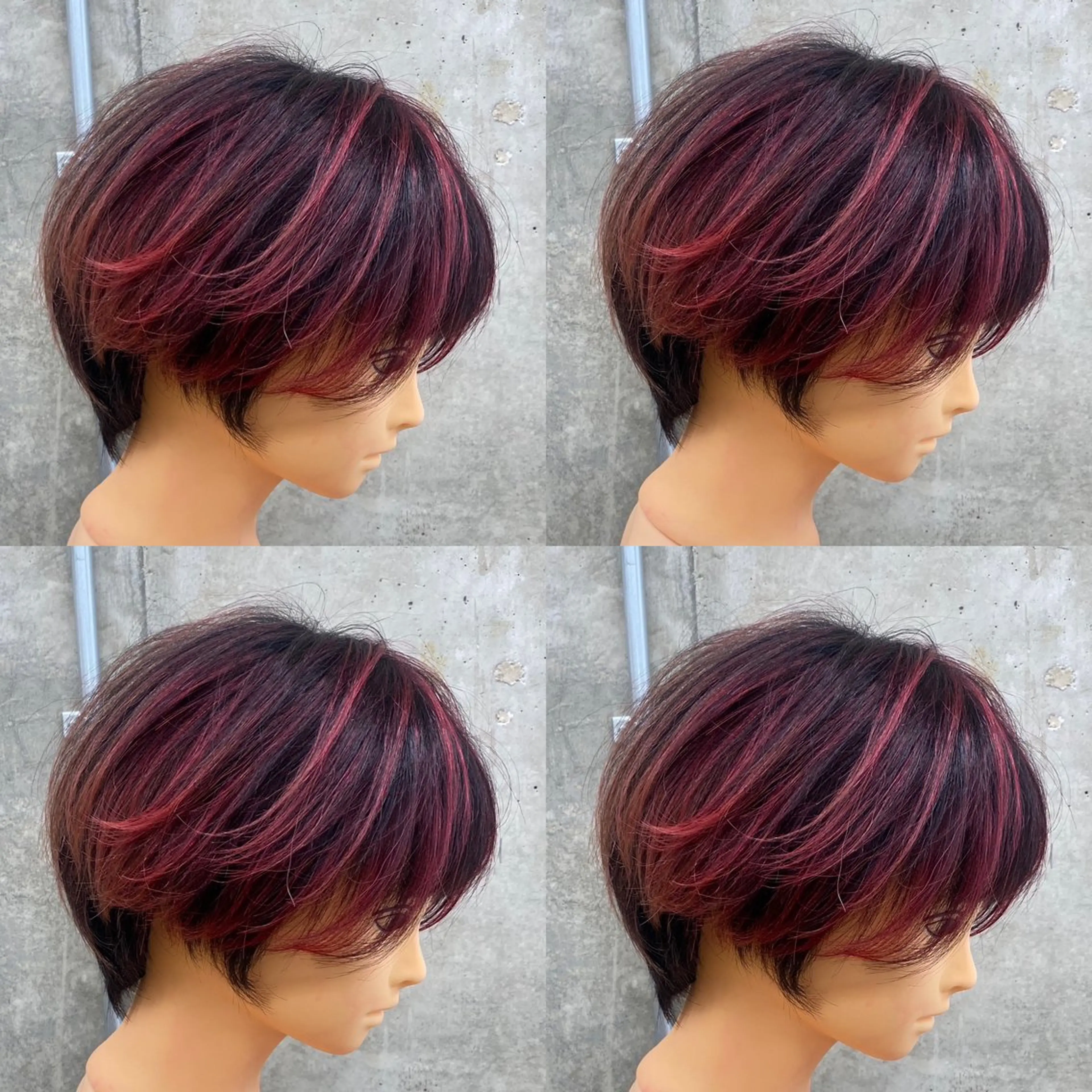 ショート カラー バレイヤージュ レイヤーカット ショートヘア ALPHA  HAIR所属・西院/ TAKAのヘアスタイル