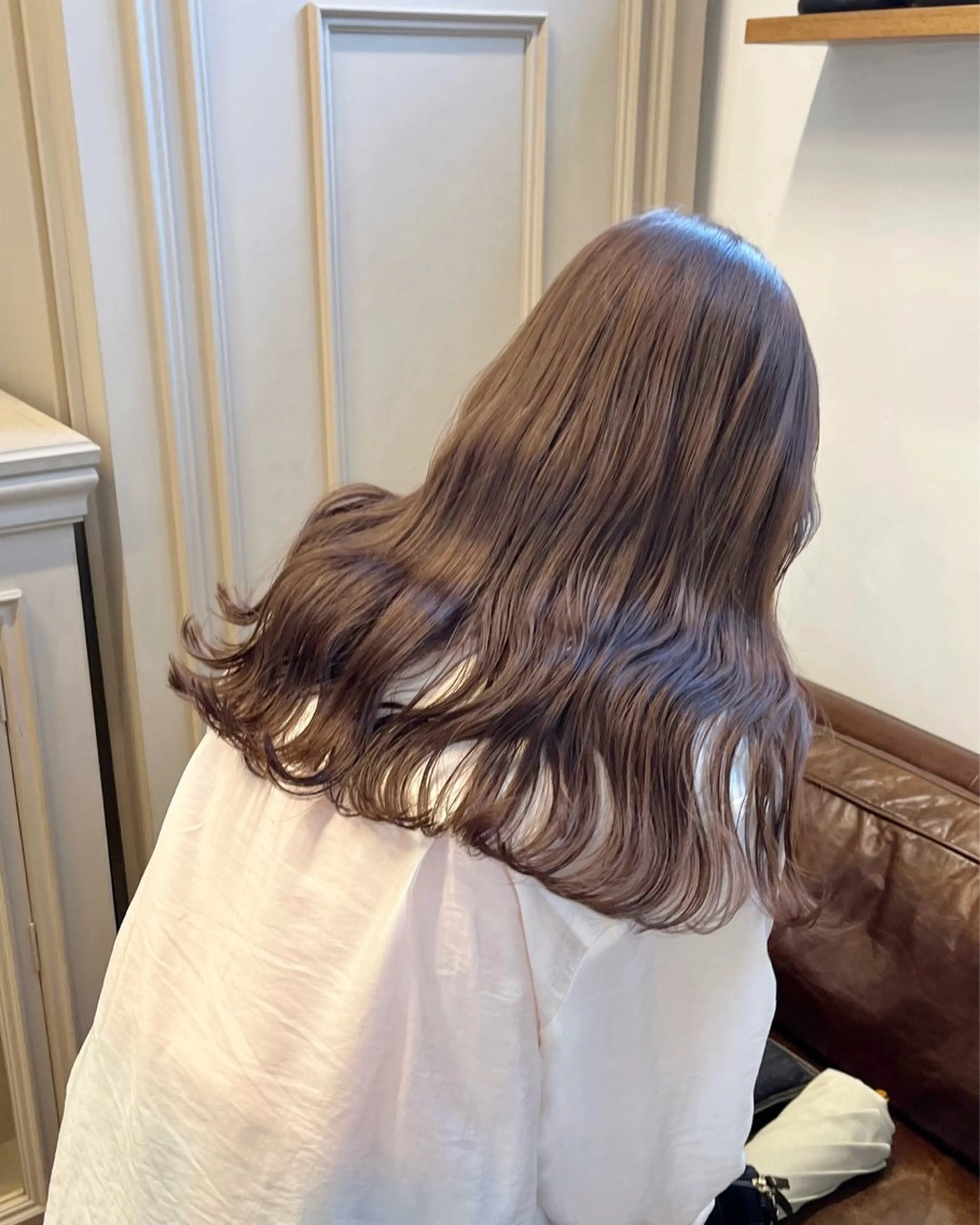 ミディアム カラー ヘアカラー トリートメント オリーブ/縮毛♡ Natsuno🩰のヘアスタイル