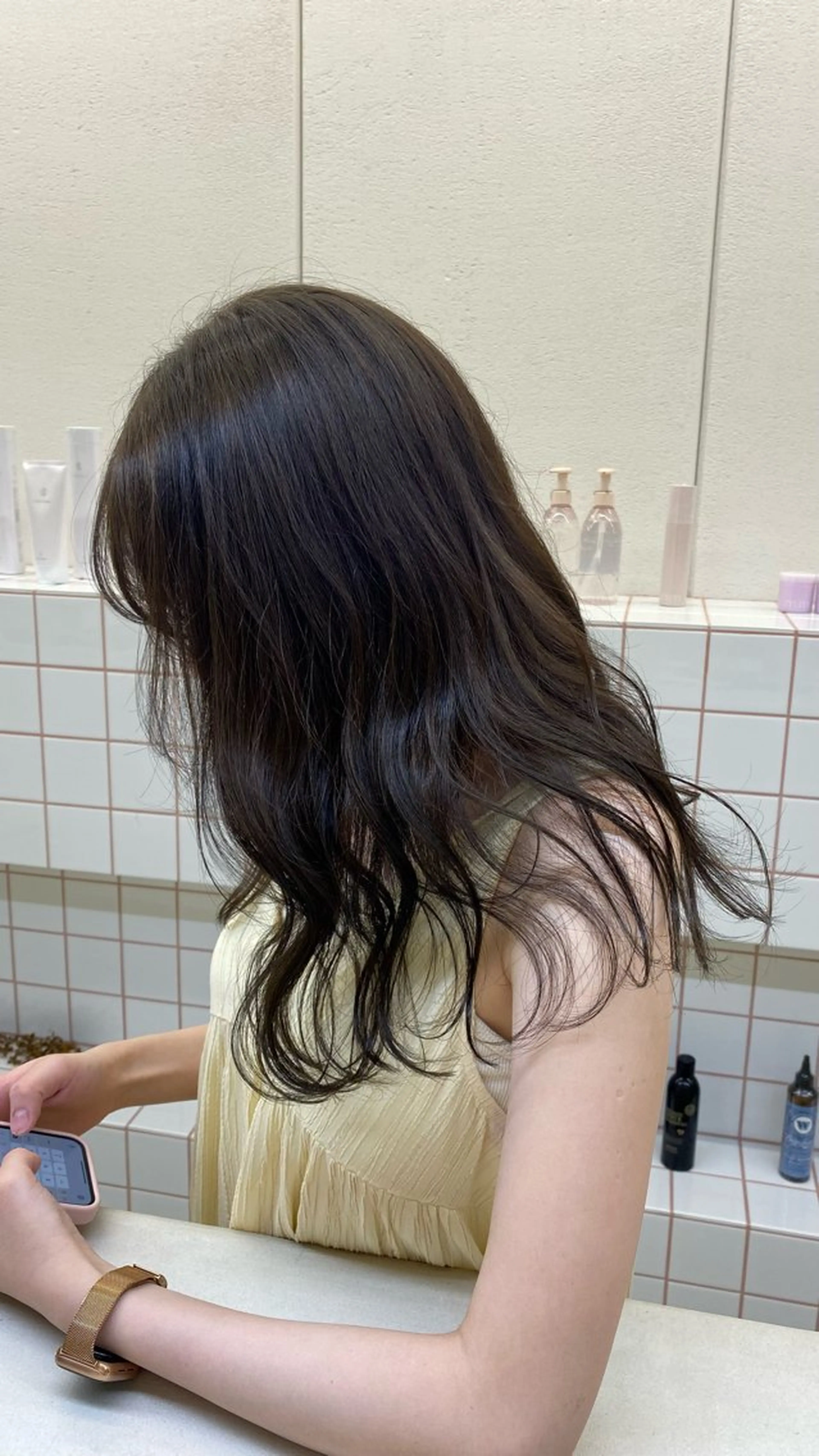 セミロング カラー ヘアカラー トリートメント NIKO/名古屋/ 伏見/花屋併設のヘアスタイル