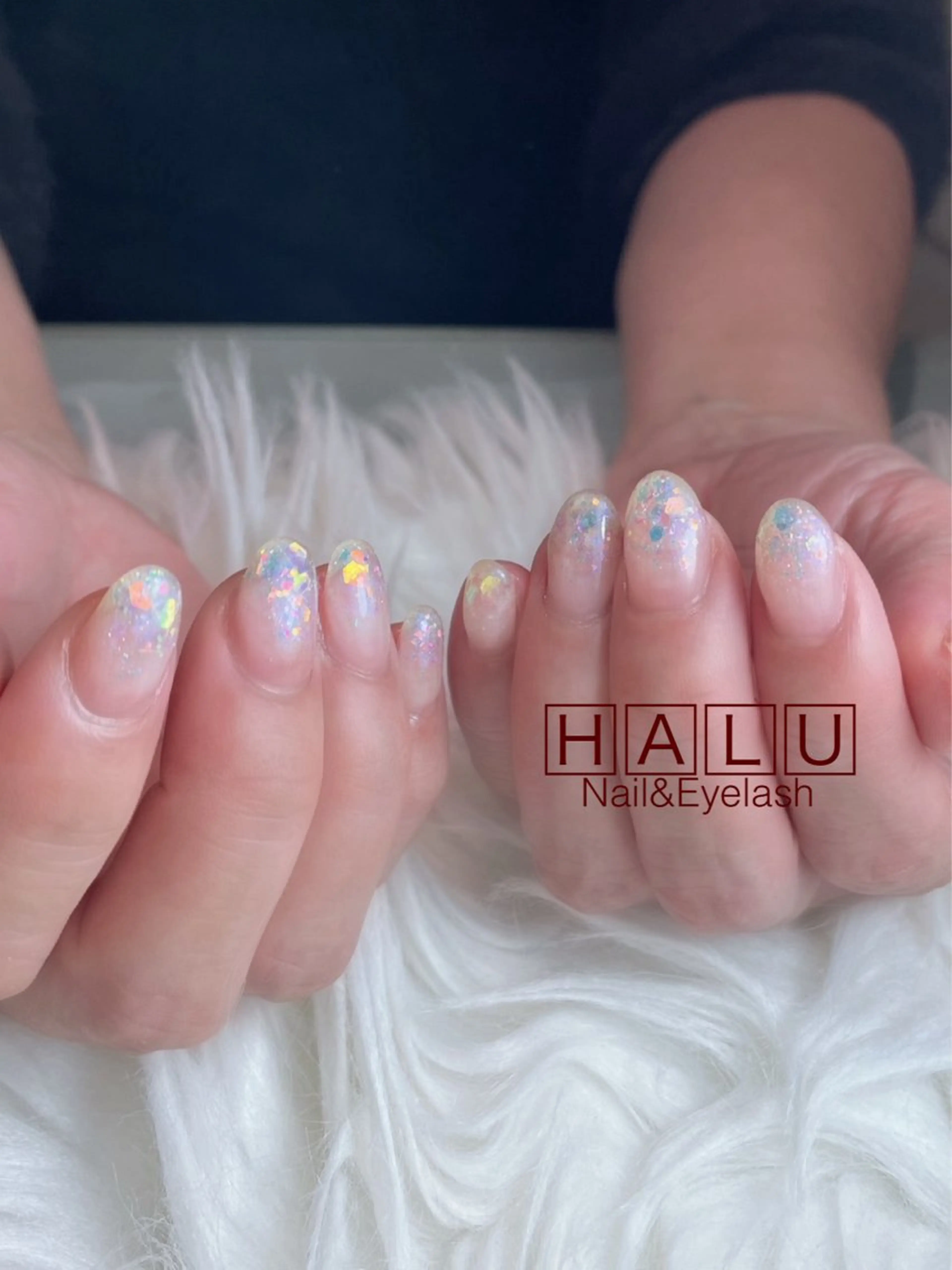ネイル グラデーション ラメ(グリッター) ラメグラデーション HALU ハルのネイルデザイン