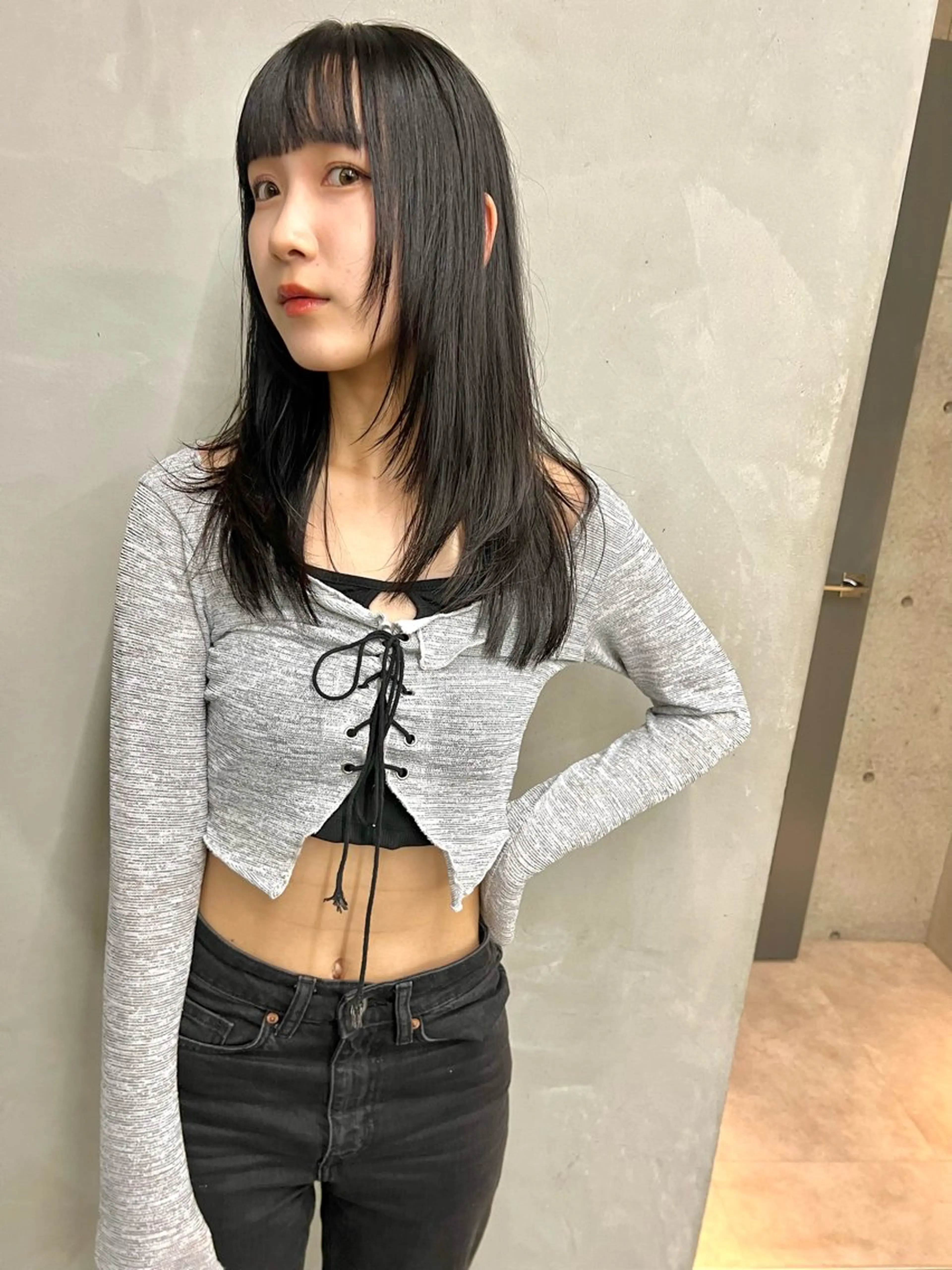 ミディアム 顔周りカット レイヤーカット カット sakoda shunkiのヘアスタイル