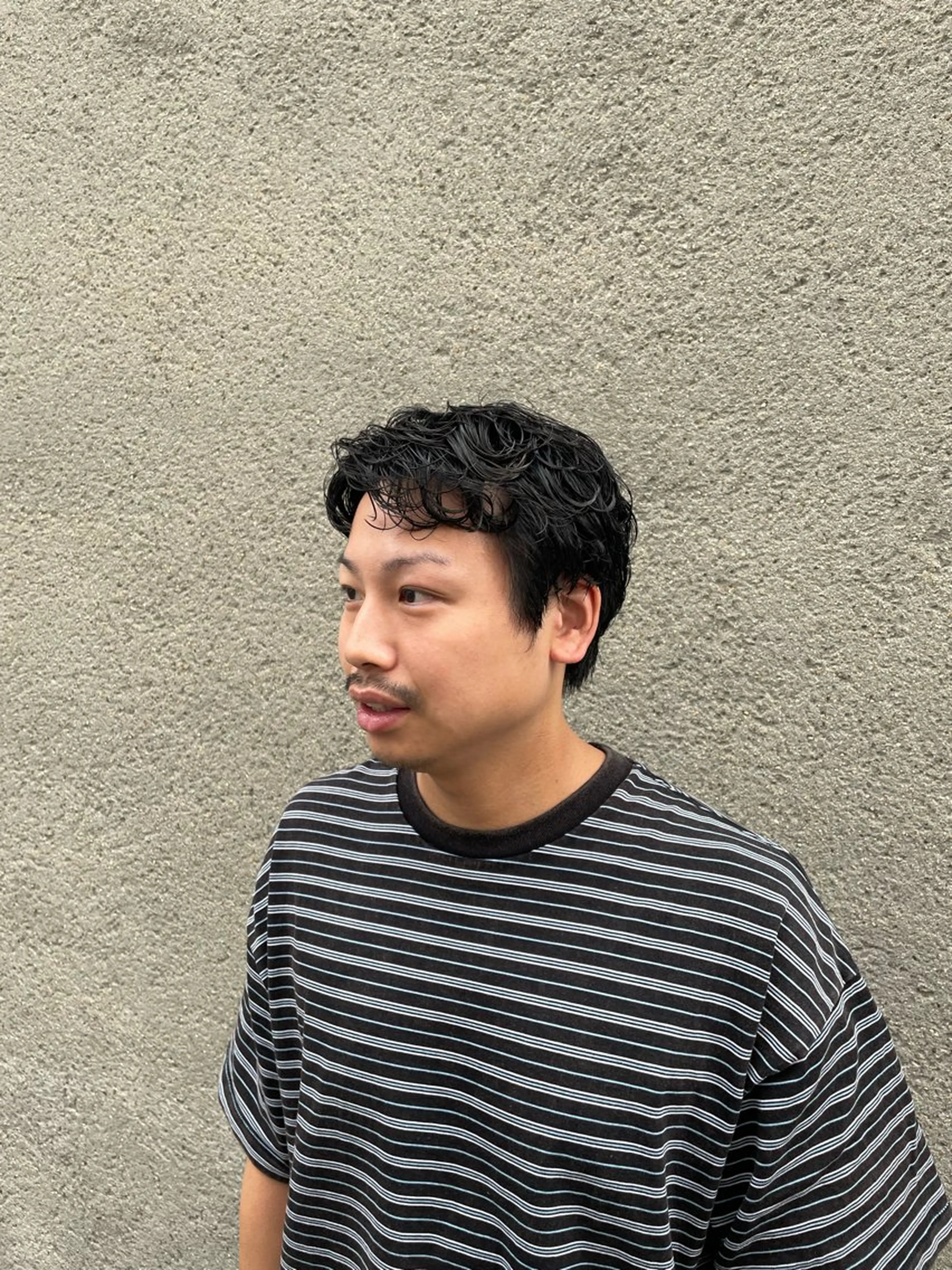 パーマ メンズ メンズパーマ カット パーマ 慎太朗/パーマ/ボブ /センターパートのヘアスタイル