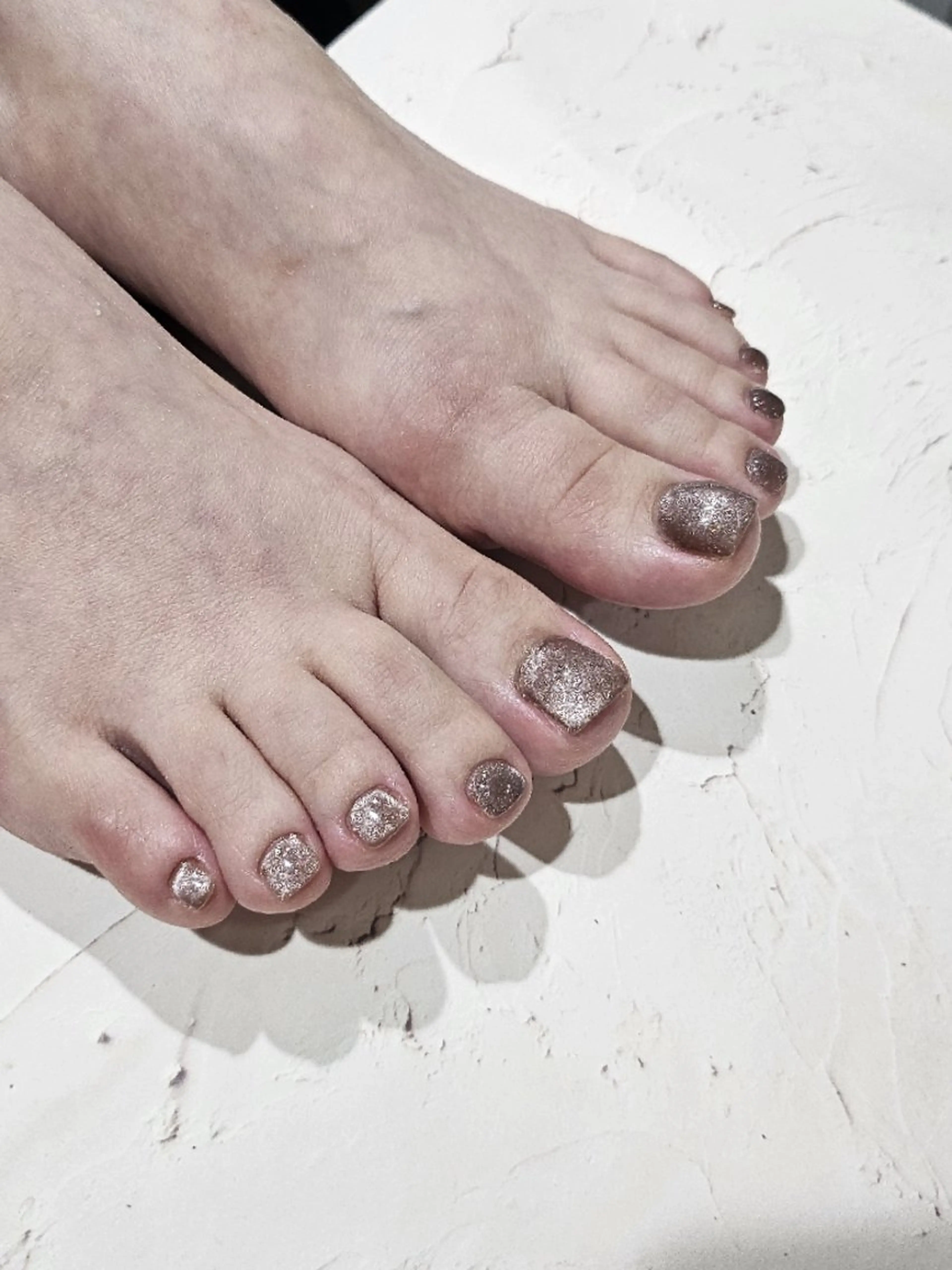 【オフ無しネイルケア込み✨】フットネイル マグネット10本の写真