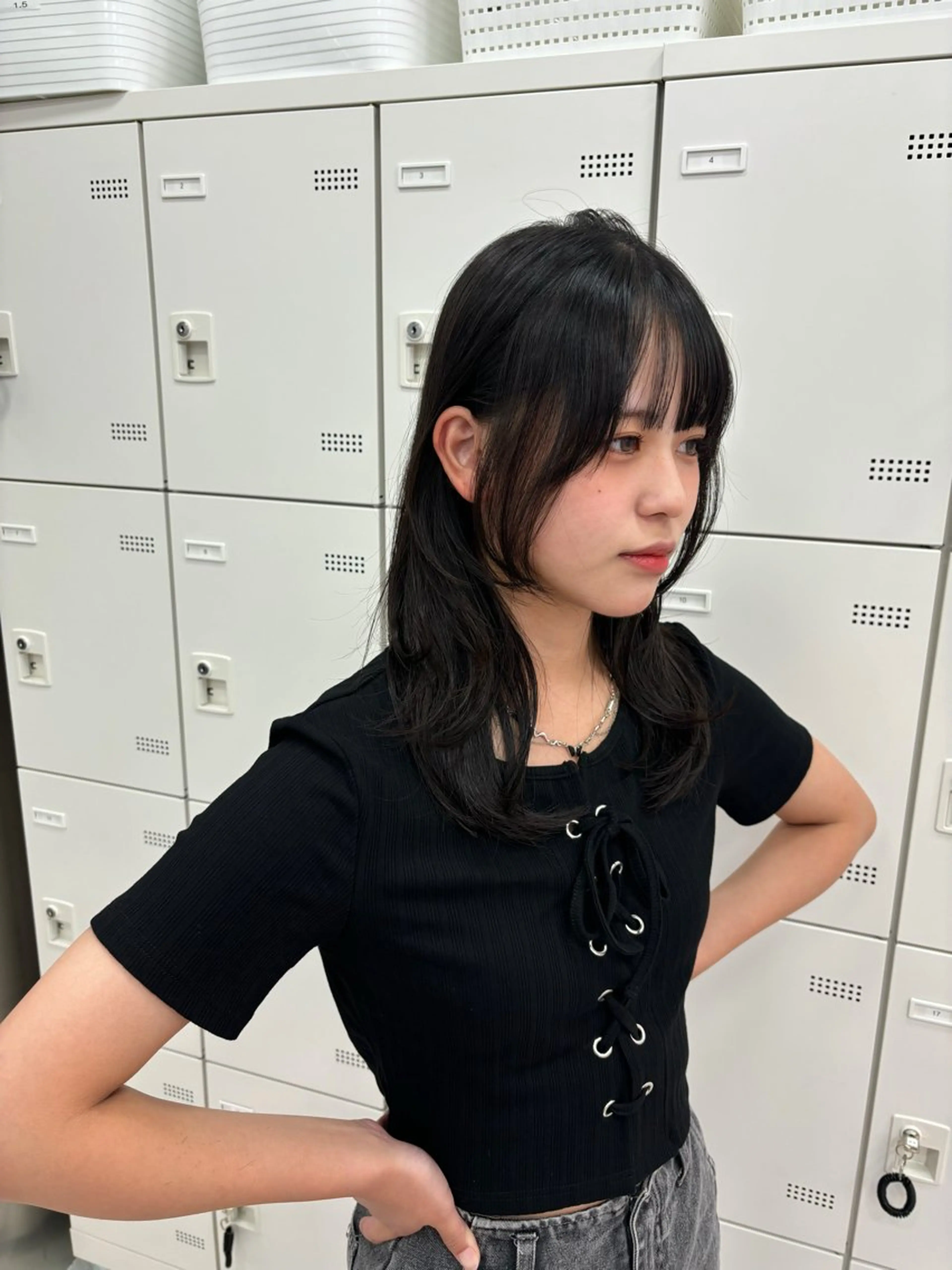 セミロング カラー カット ヘアカラー トリートメント ヘッドスパ ヘアセット 表参道ハッシュカット レイヤー/リノンのヘアスタイル