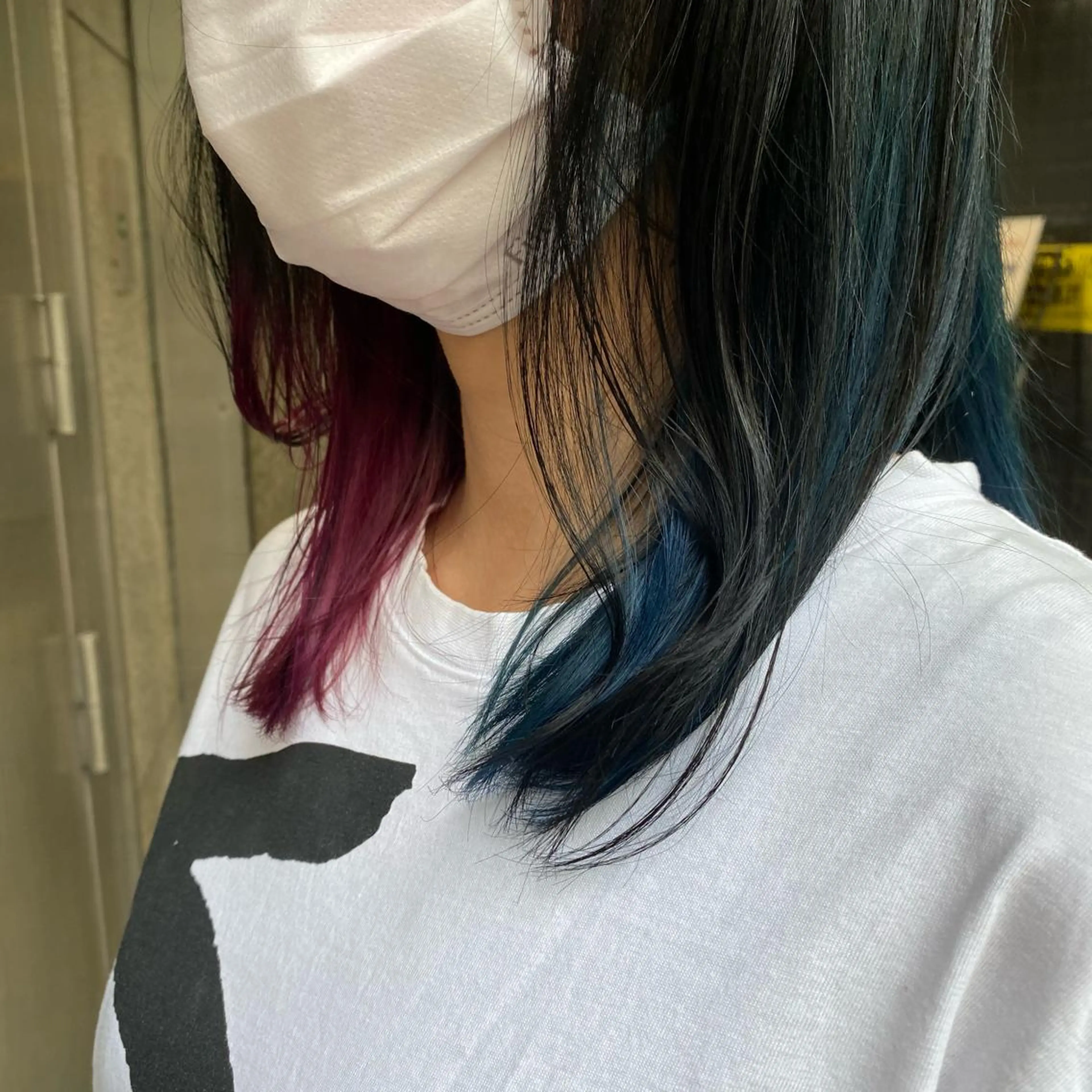 ミディアム カラー カット ヘアカラー 梅田ハイトーン チダ ヒナノのヘアスタイル