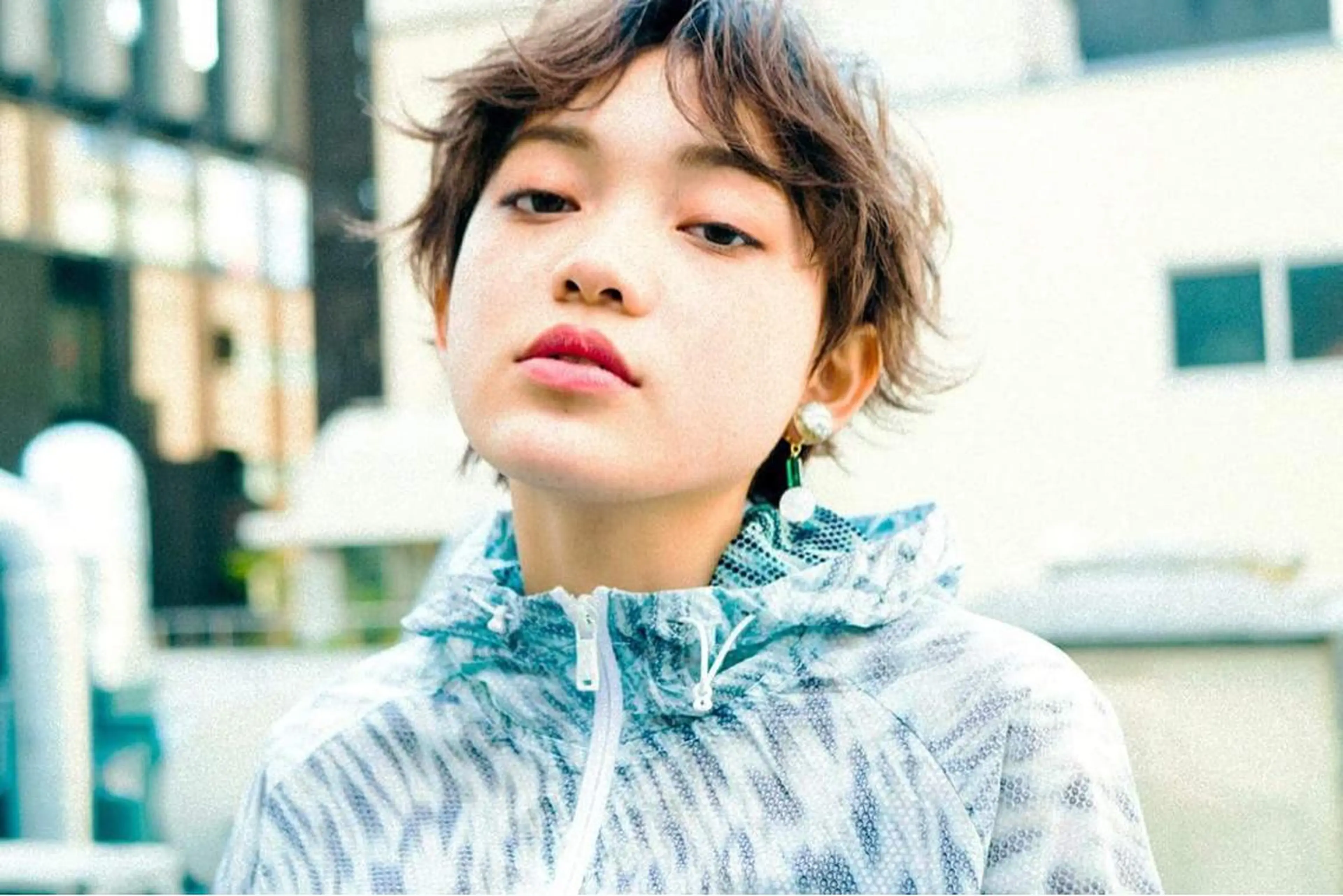 ショート カラー パーマ ショートヘア 水口 英里のヘアスタイル