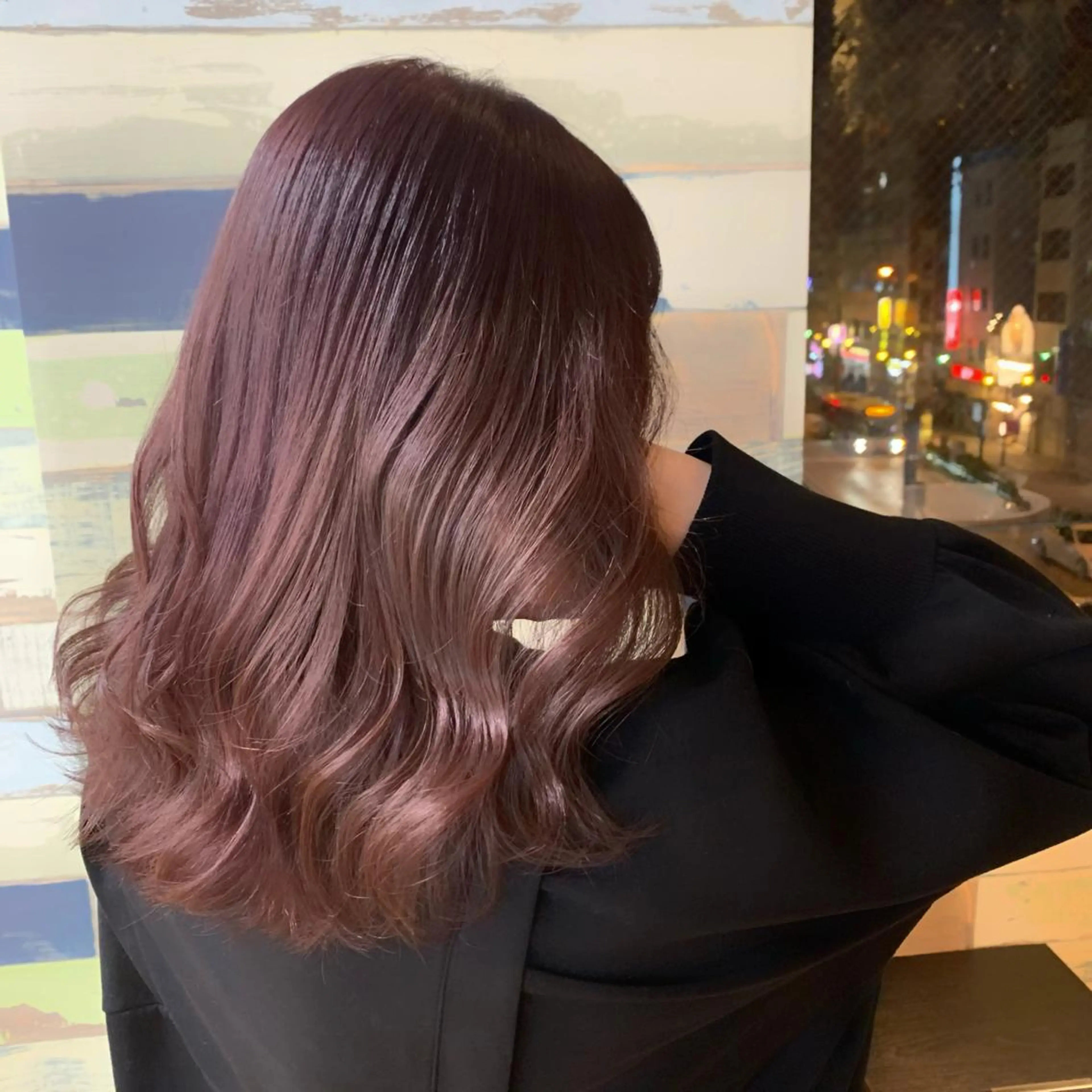 ミディアム カラー ブリーチ ダブルカラー イルミナカラー ラベンダーカラー ブリーチなしカラー ブリーチなし Wカラー🩷星野翔太のヘアスタイル