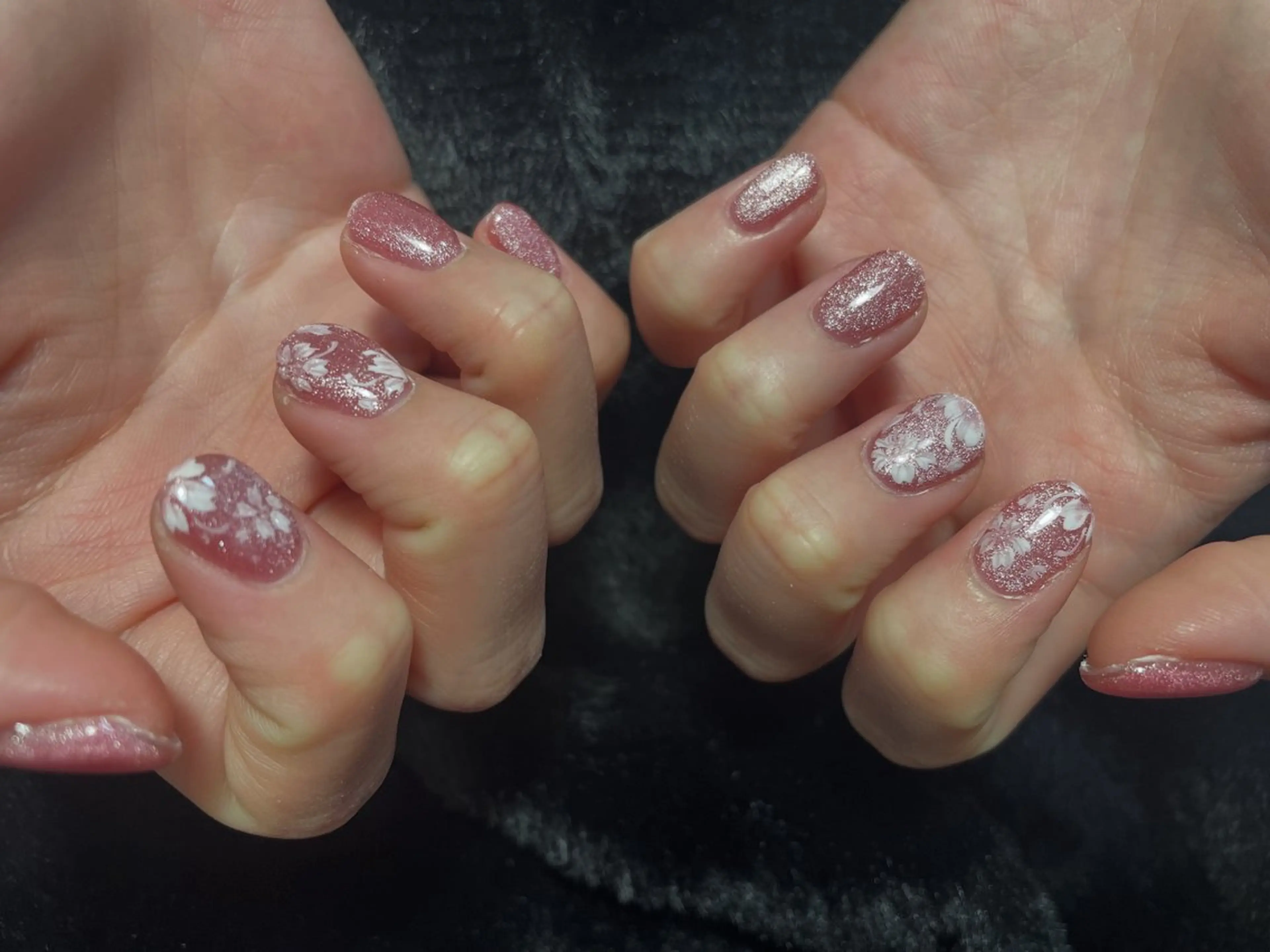 ネイル マグネットネイル ゆ きのネイルデザイン