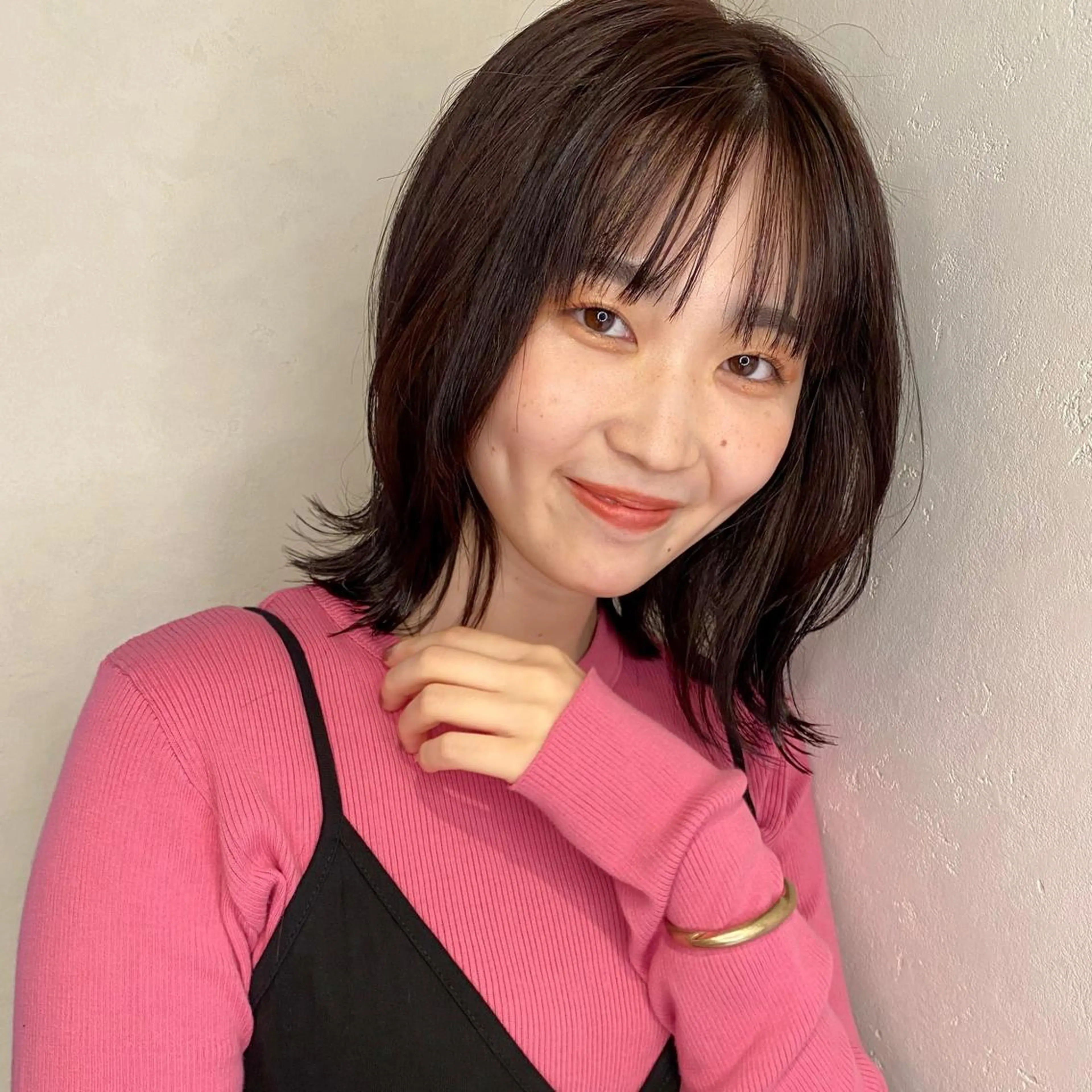 ミディアム カラー ブラウンカラー ナチュラルブラウン irwi/イルウィ所属・miku🎀門前仲町 ブリーチ・レイヤーのヘアスタイル