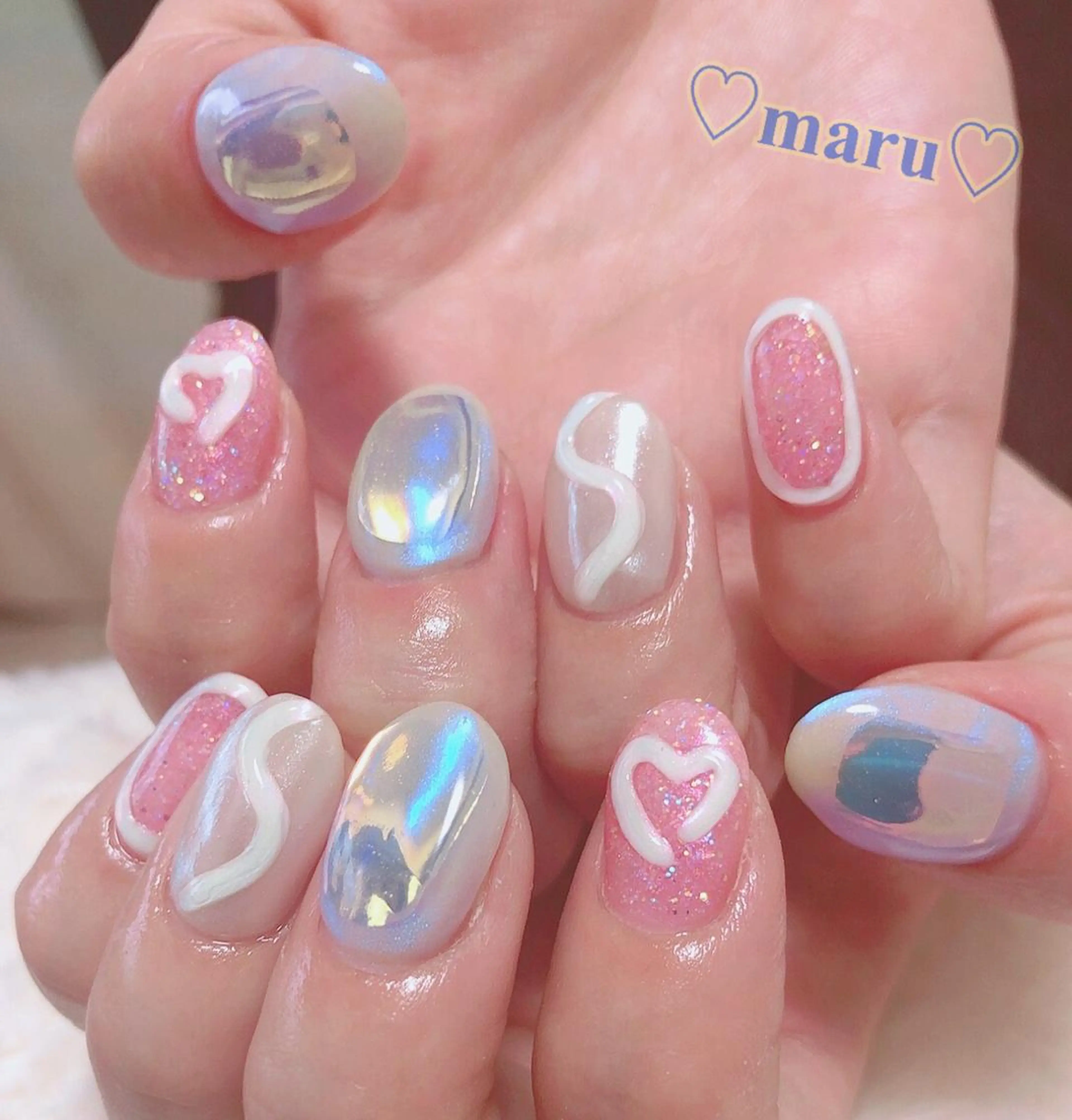 ネイル ハンドネイル フットネイル まるみ ♡のネイルデザイン