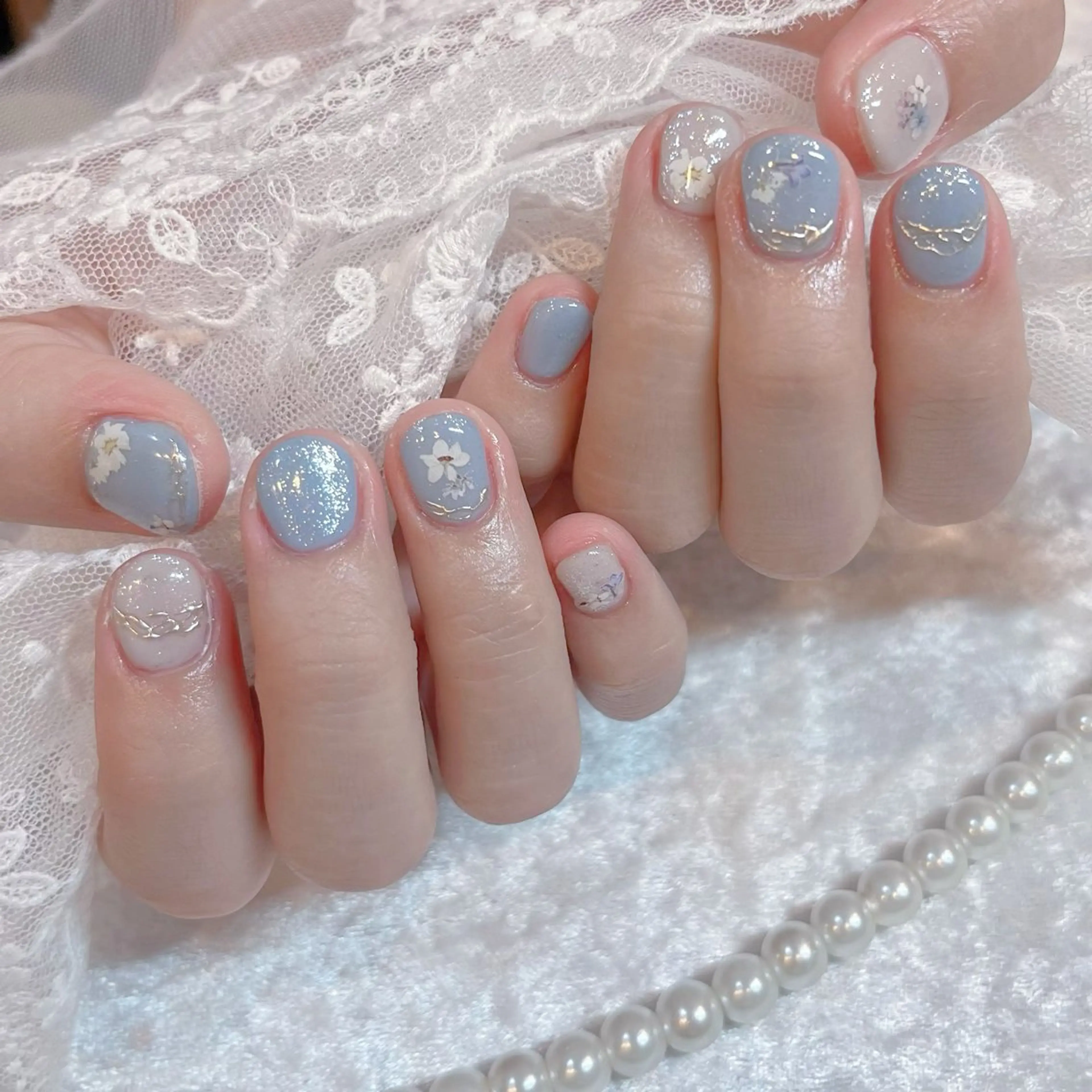 ネイル ハンドネイル Maya 🧊🫧‪のネイルデザイン