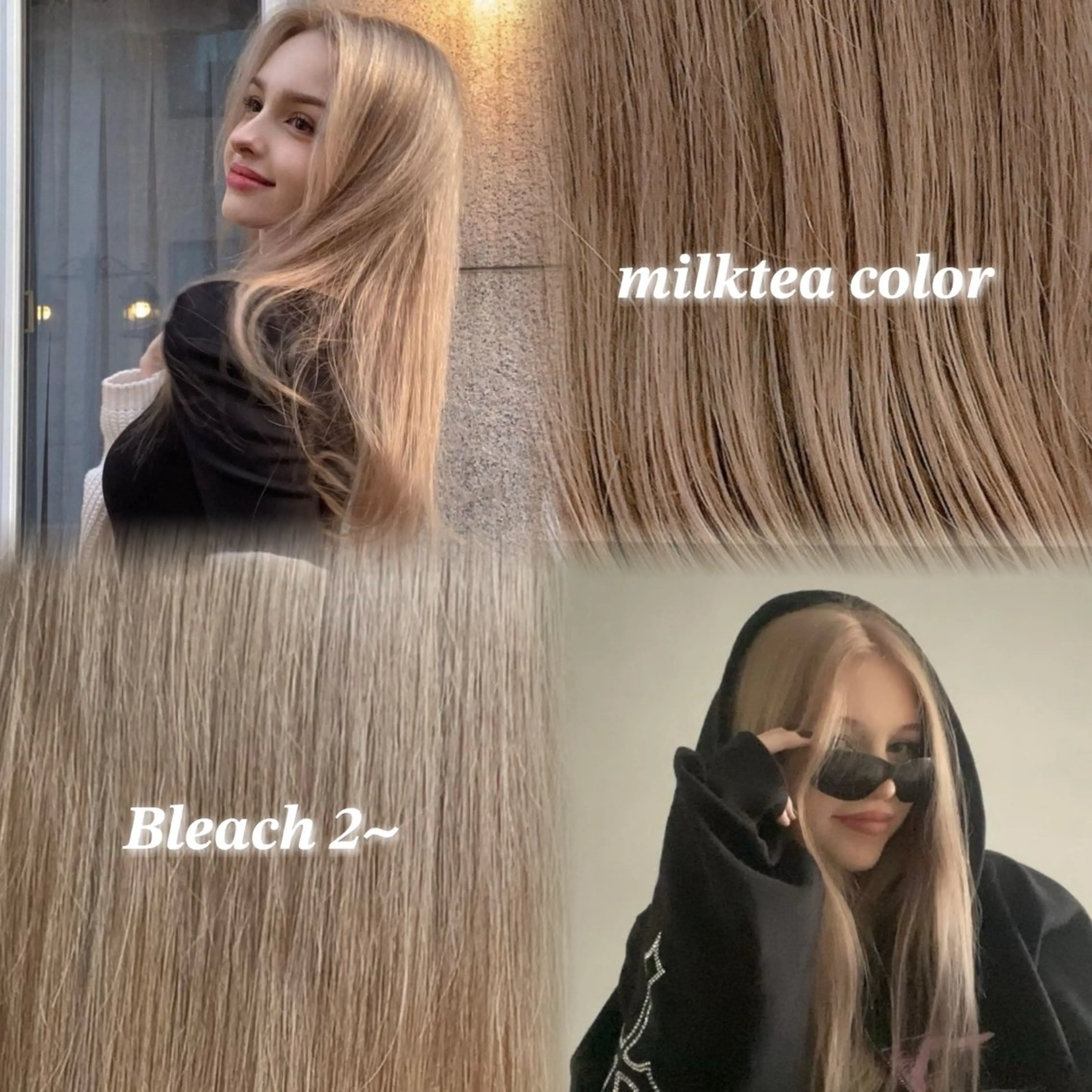 ロング ヘアカラー トリートメント ヘッドスパ ヘアセット NAMI🤎ブラウン &ミルクティー🤍のヘアスタイル