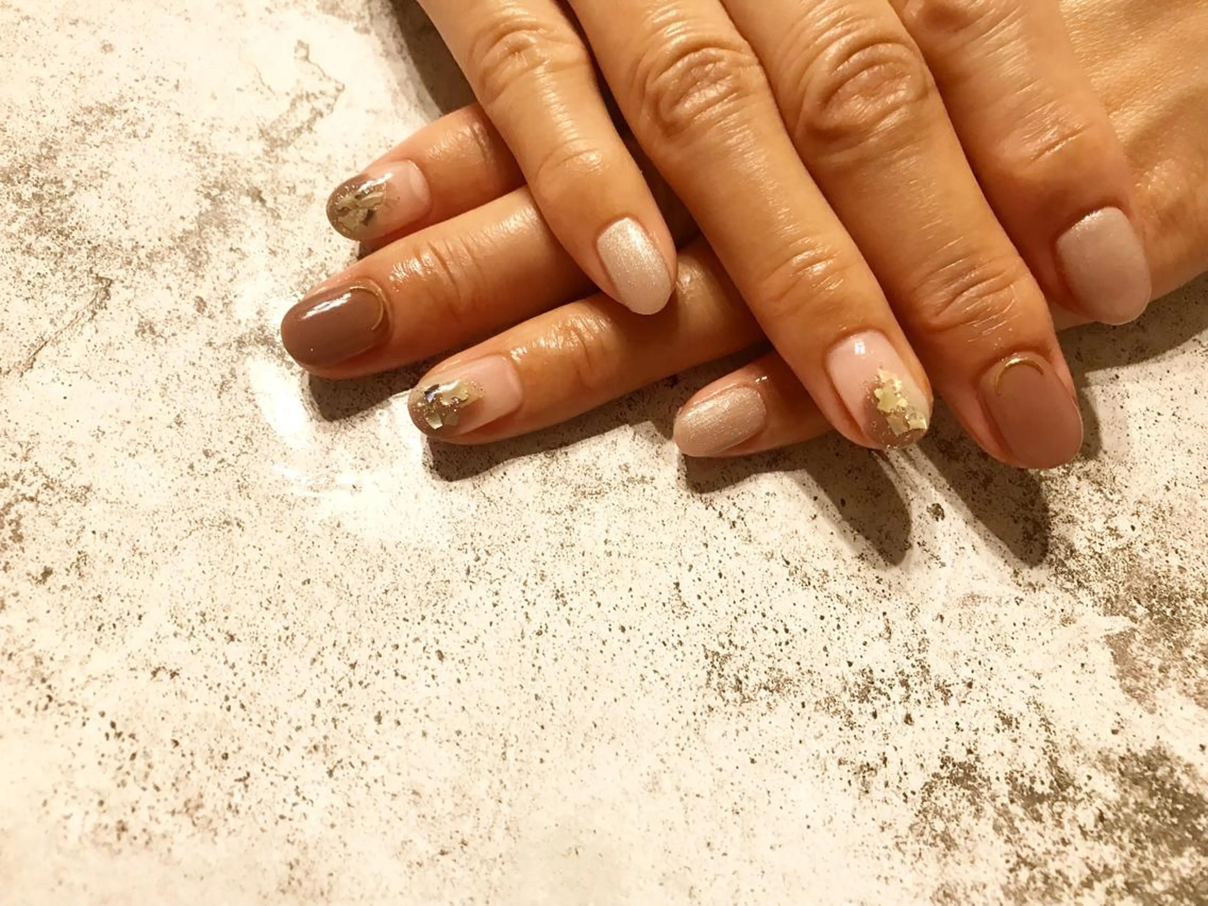 ネイル アートネイル ブラウン ジェルネイル Kimura Yukoのネイルデザイン