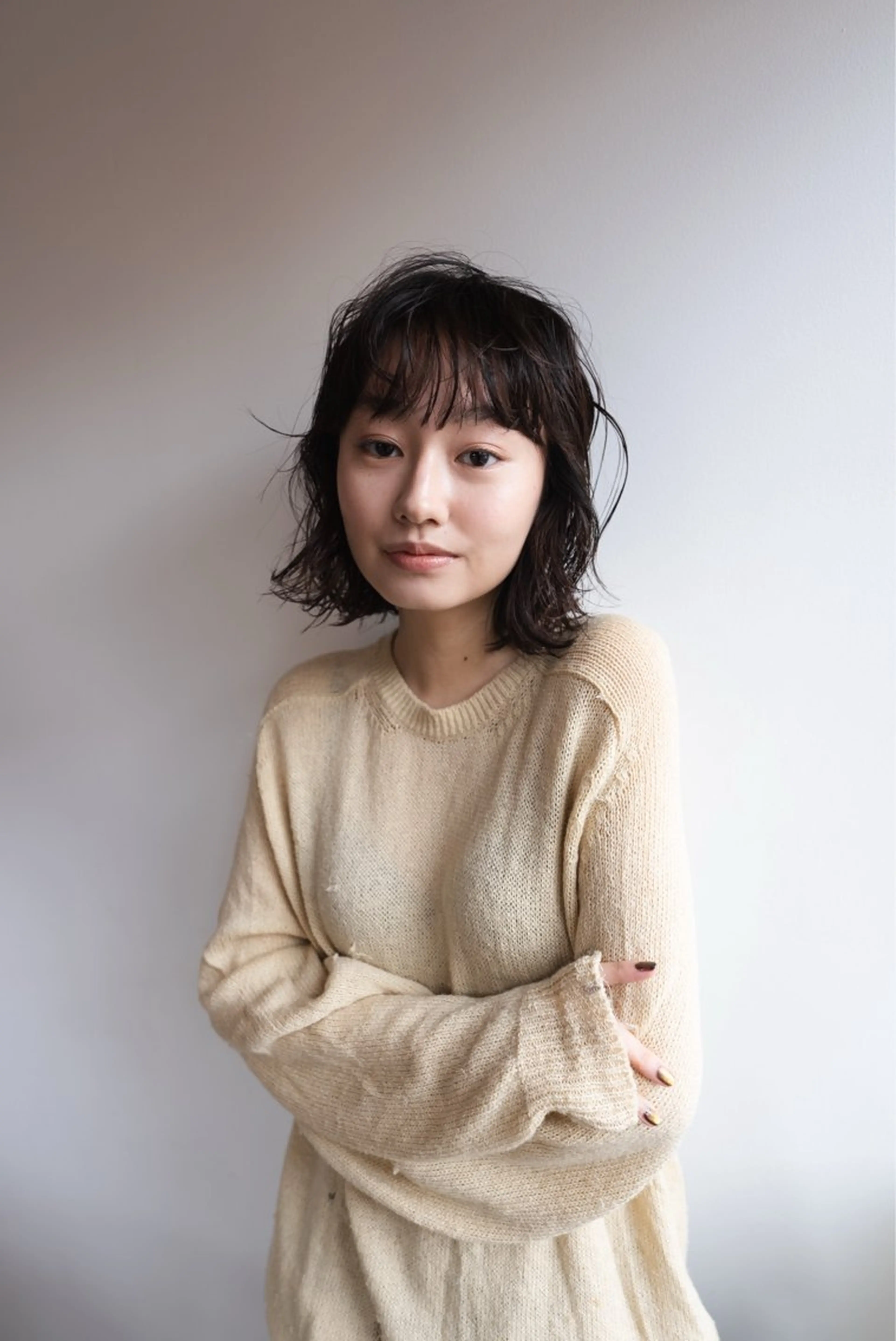 ミディアム パーマ ミディアムパーマ くせ毛 Genta @gegege75のヘアスタイル