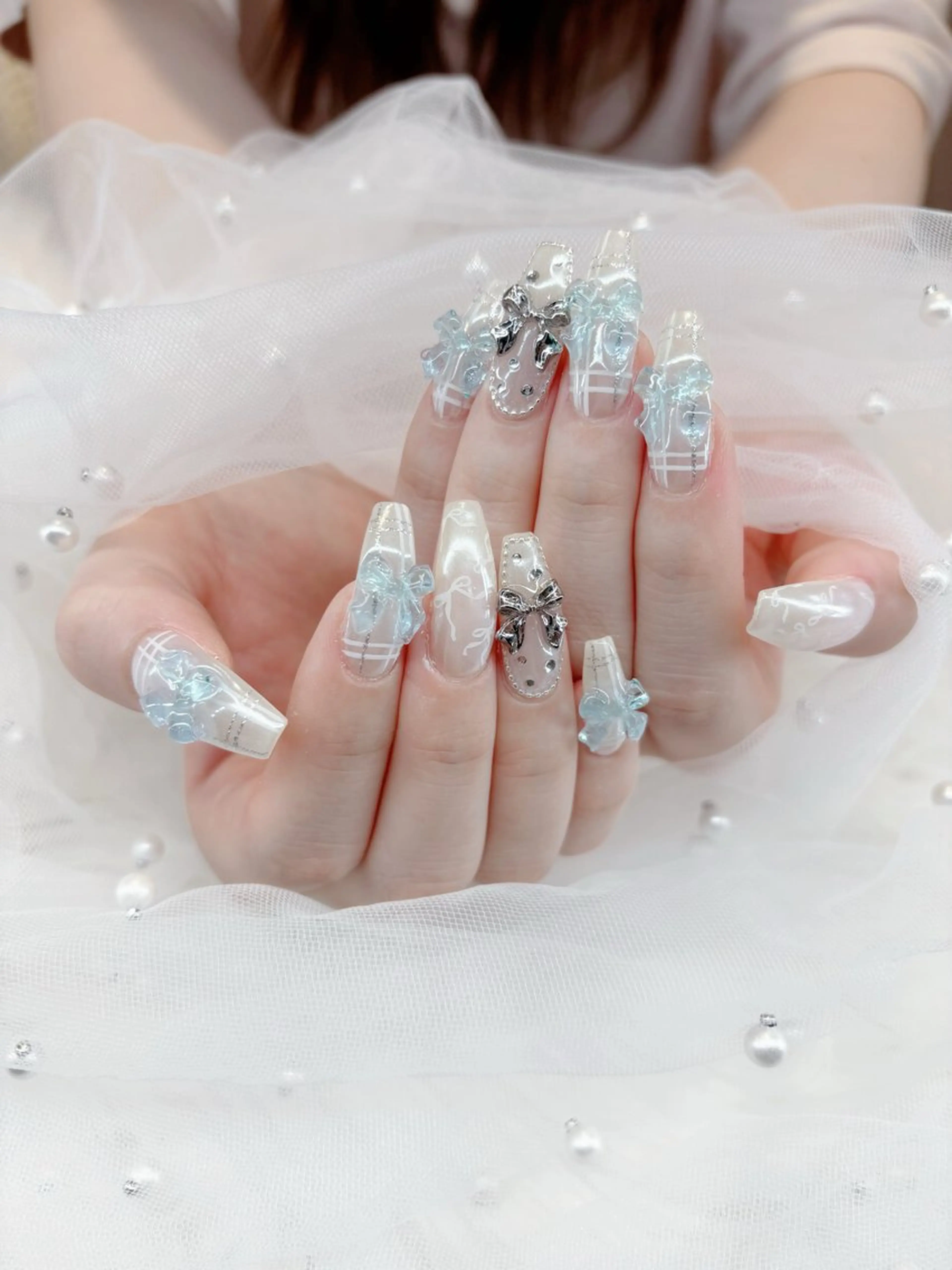 ❣️ミニモ限定価格❣️ ワンホン/ガーリー/韓国🎀持ち込み有料パーツつけ放題アートコース💅✨オフ無料✨の写真