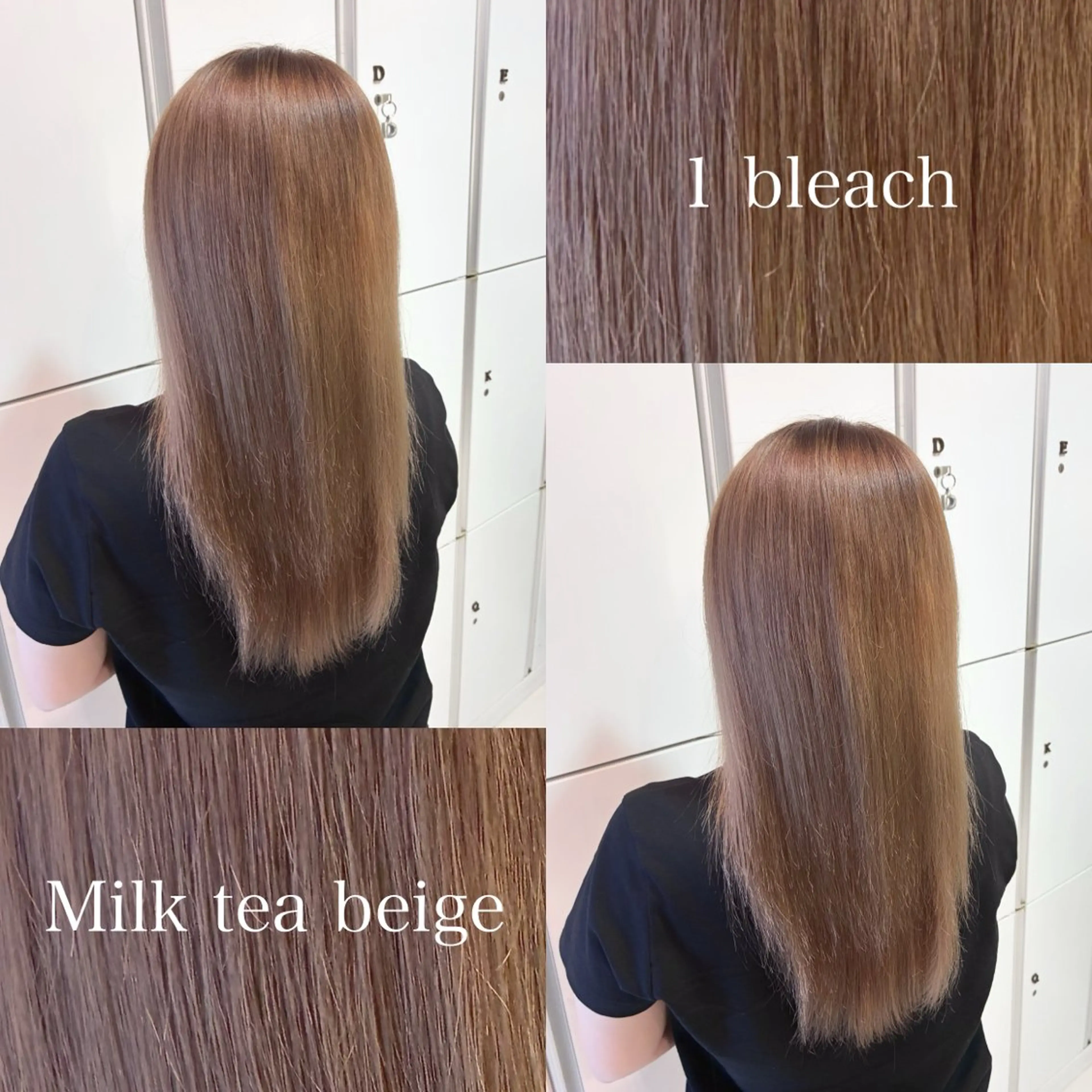 ロング ヘアカラー トリートメント ミルクティーベージュ 暖色カラー/池田麻帆のヘアスタイル