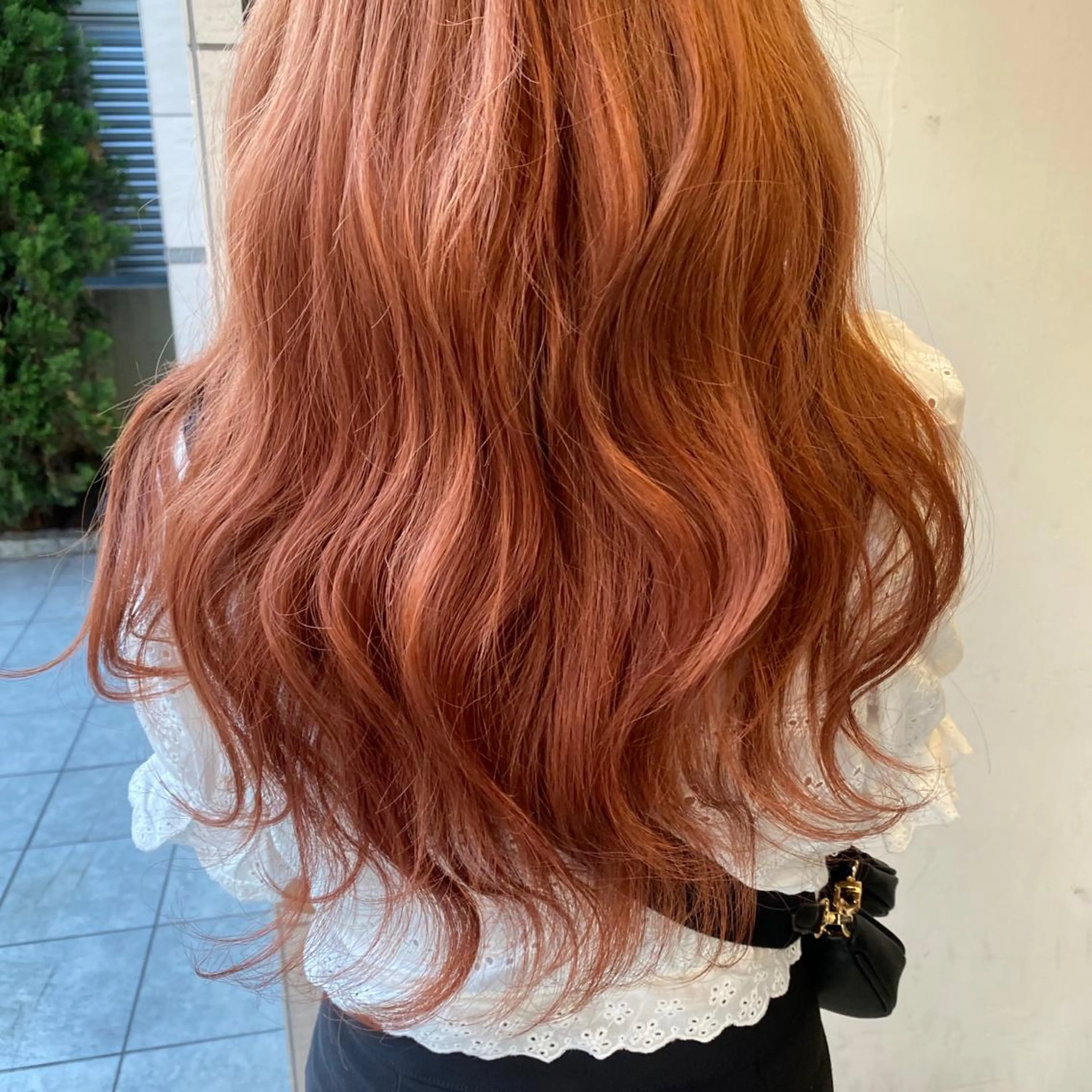 ロング カラー オレンジ テラコッタ カット ヘアカラー 💚 nao💚のヘアスタイル