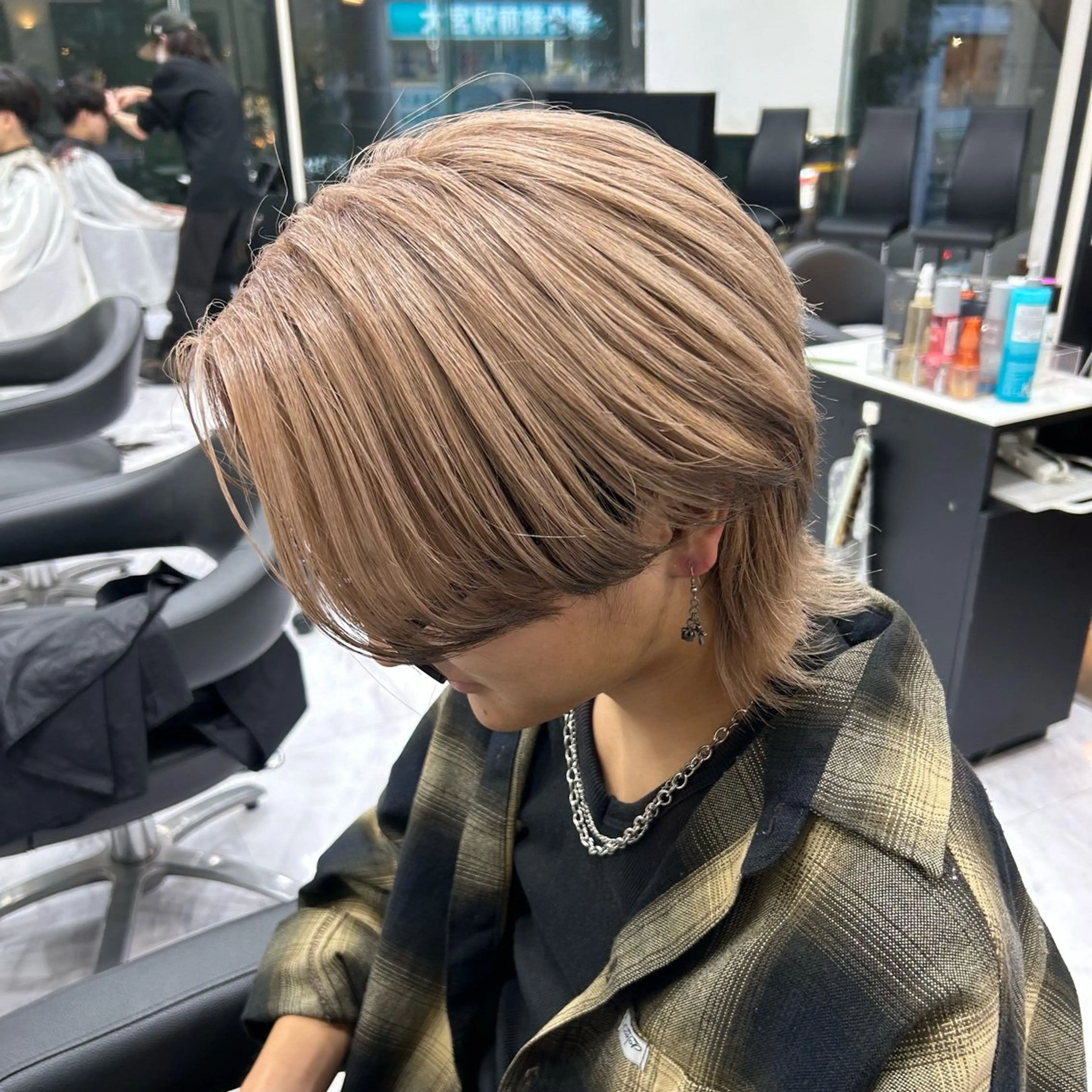 ミディアム カラー メンズ Re:to By True Creation 大宮所属・🫧💞メンズパーマ 瀧田 菜々花🦄🫧のヘアスタイル