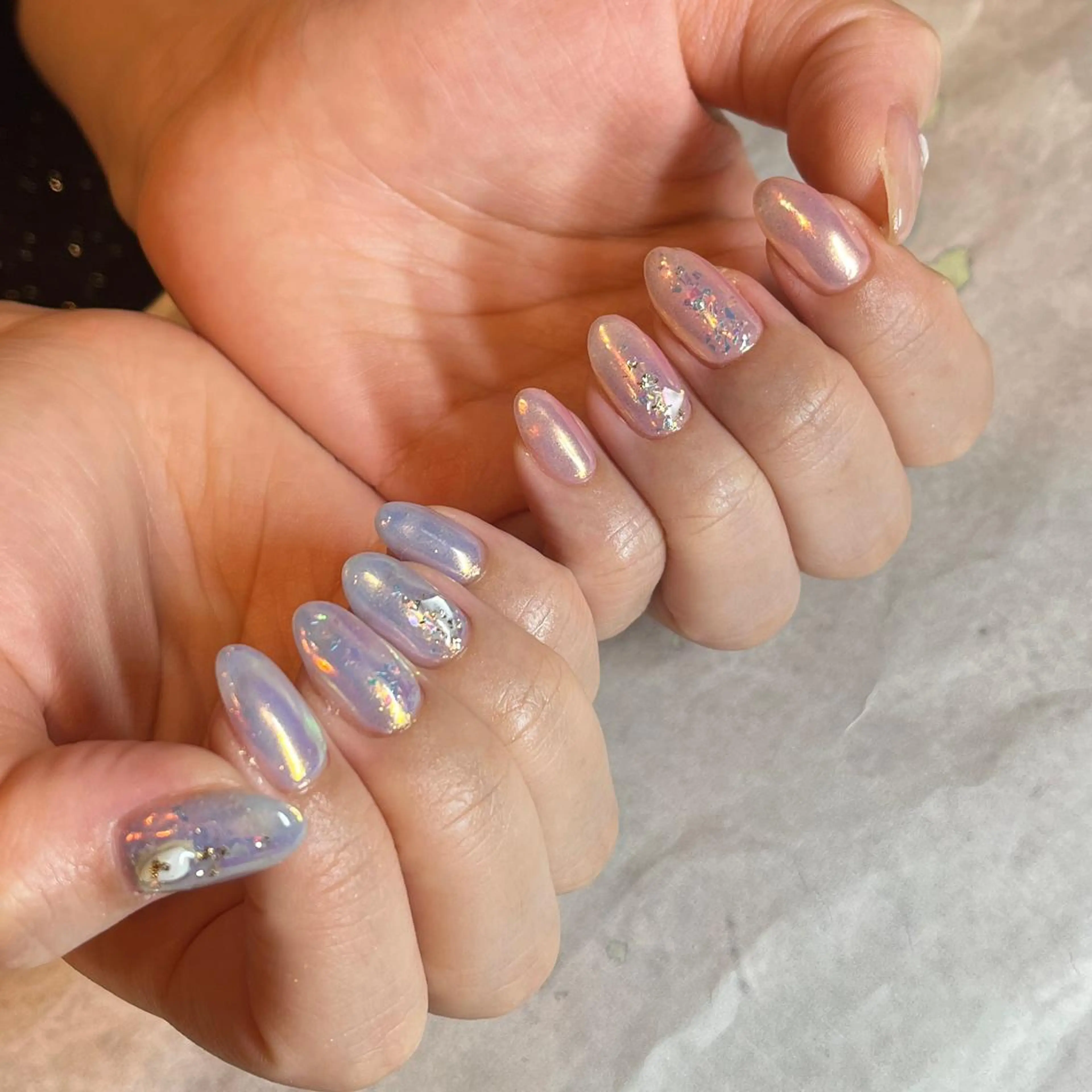 ネイル オーロラネイル フリーランス¨̮⃝ ネイリストOKADAのネイルデザイン