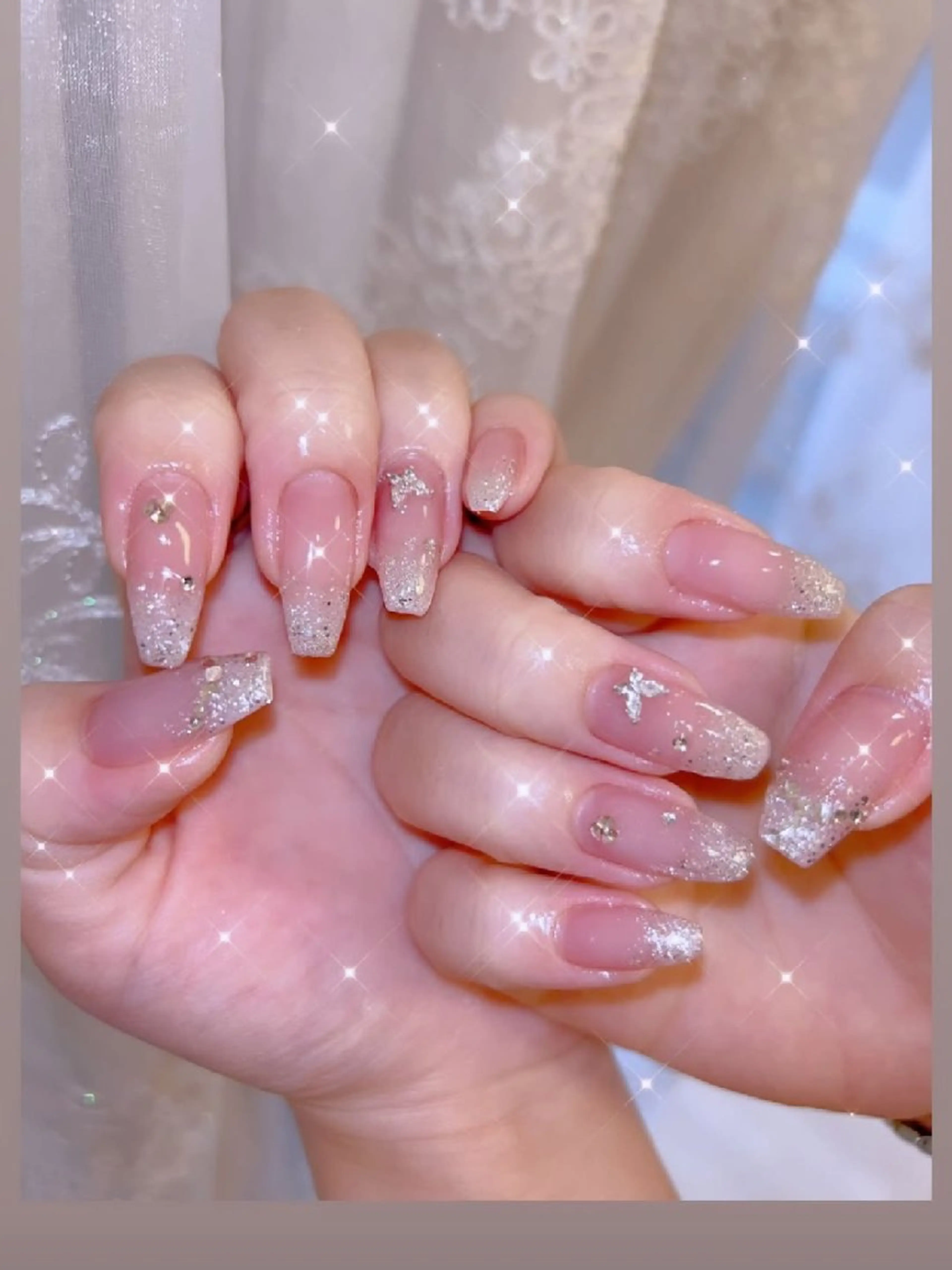 ネイル 長さ出し ジェルネイル 韓国ネイル マグネットネイル ニュアンスネイル ハンドネイル I LOVE ME  NAIL.｡.:*♡のネイルデザイン