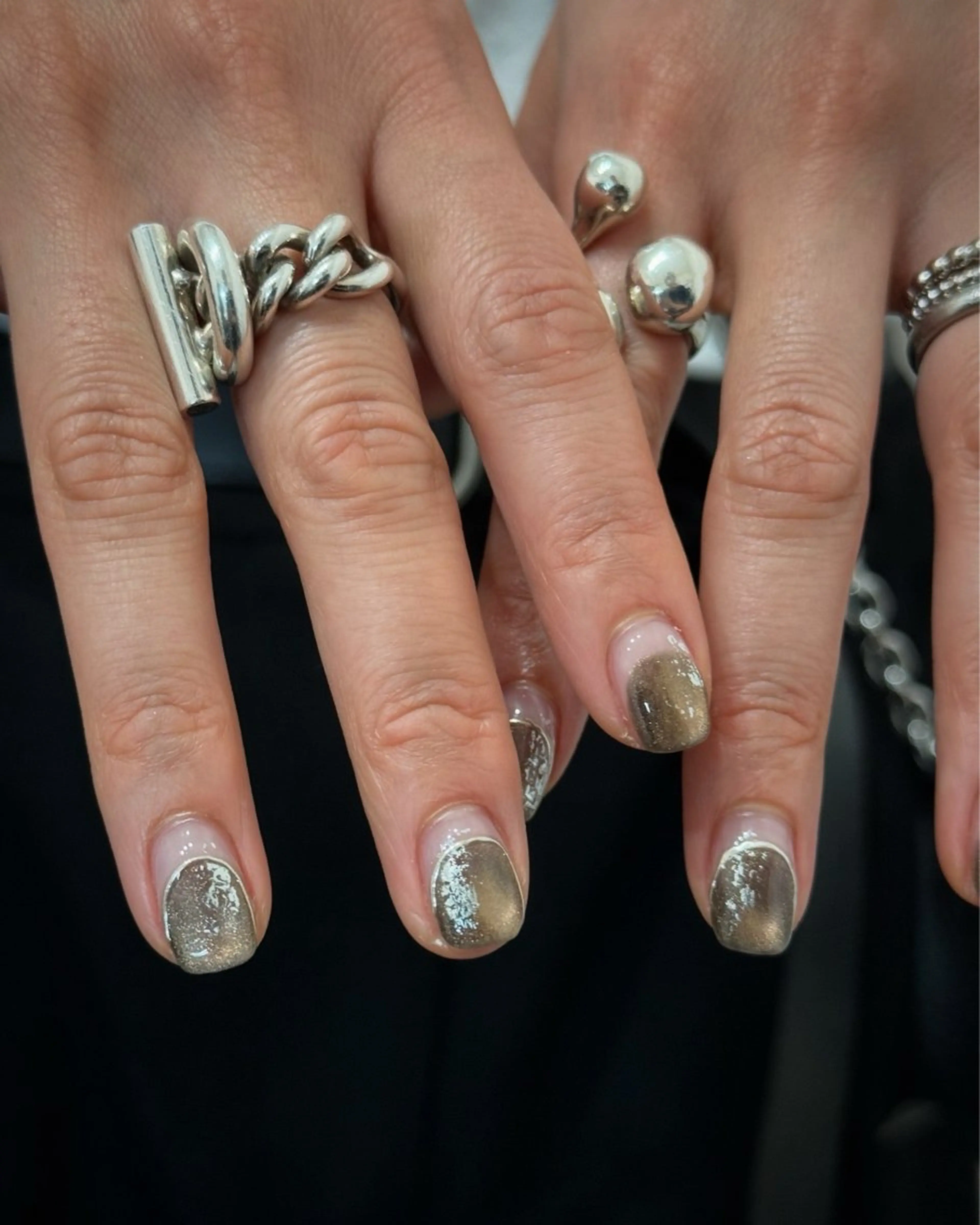 ネイル マグネットネイル ハンドネイル フットネイル kiii.__ ✴︎*のネイルデザイン