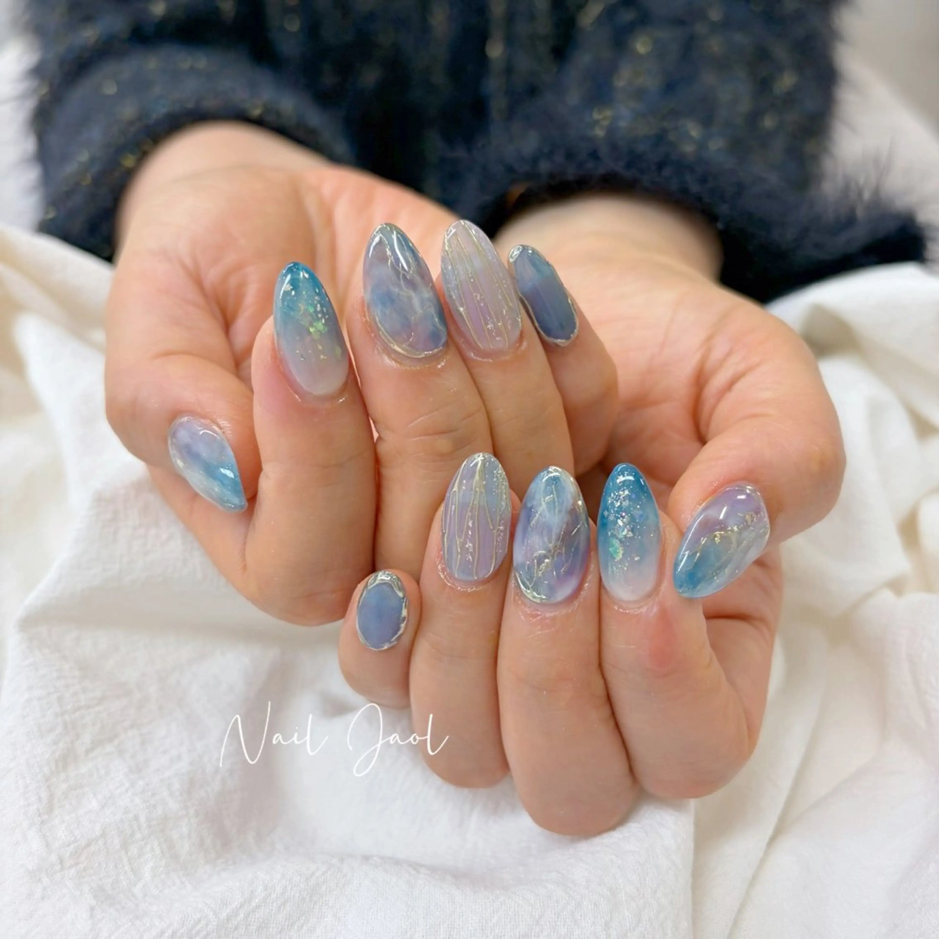 セミロング 韓国風ヘア ハンドネイル nail jaol池袋店所属・ネイルJaol 池袋のネイルデザイン